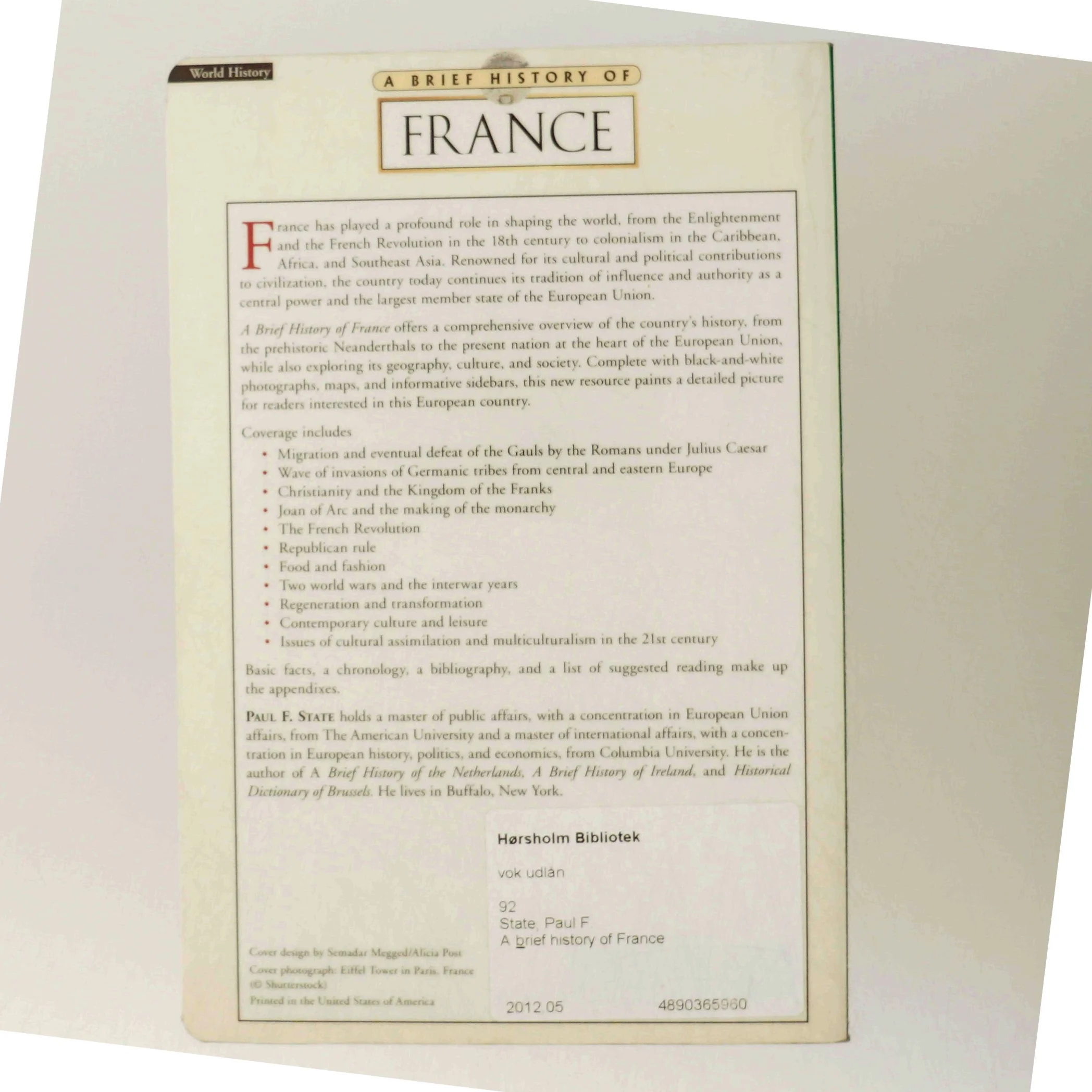 'A Brief History of France' af Paul F. State (bog)