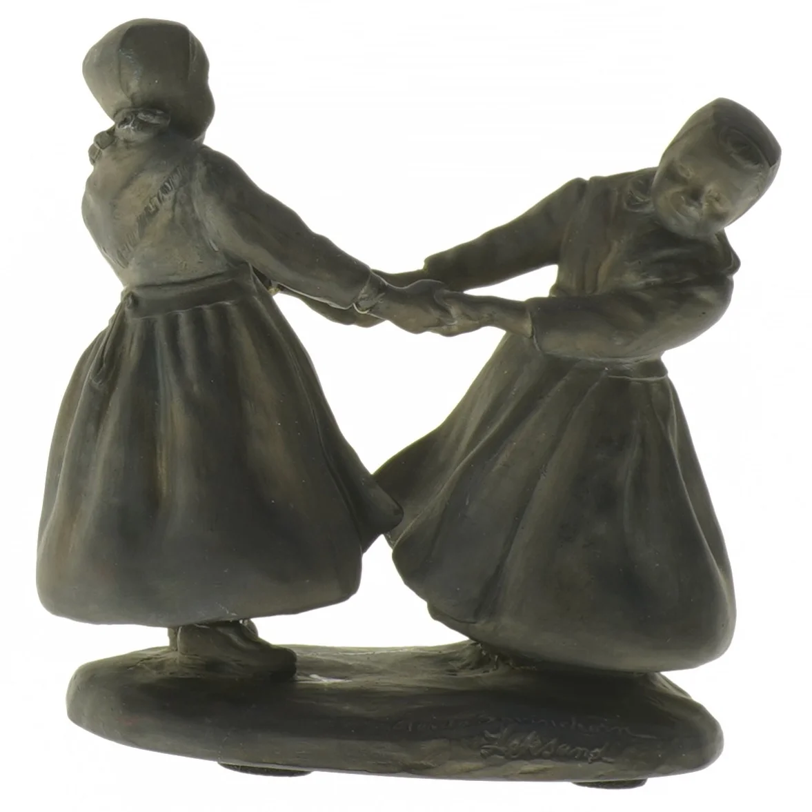 Figur af to dansende kvinder (str. 14x14x10 cm)