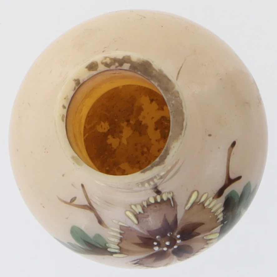 Håndmalet Mundblæst Glas Vase (str. 7 x 5 cm)