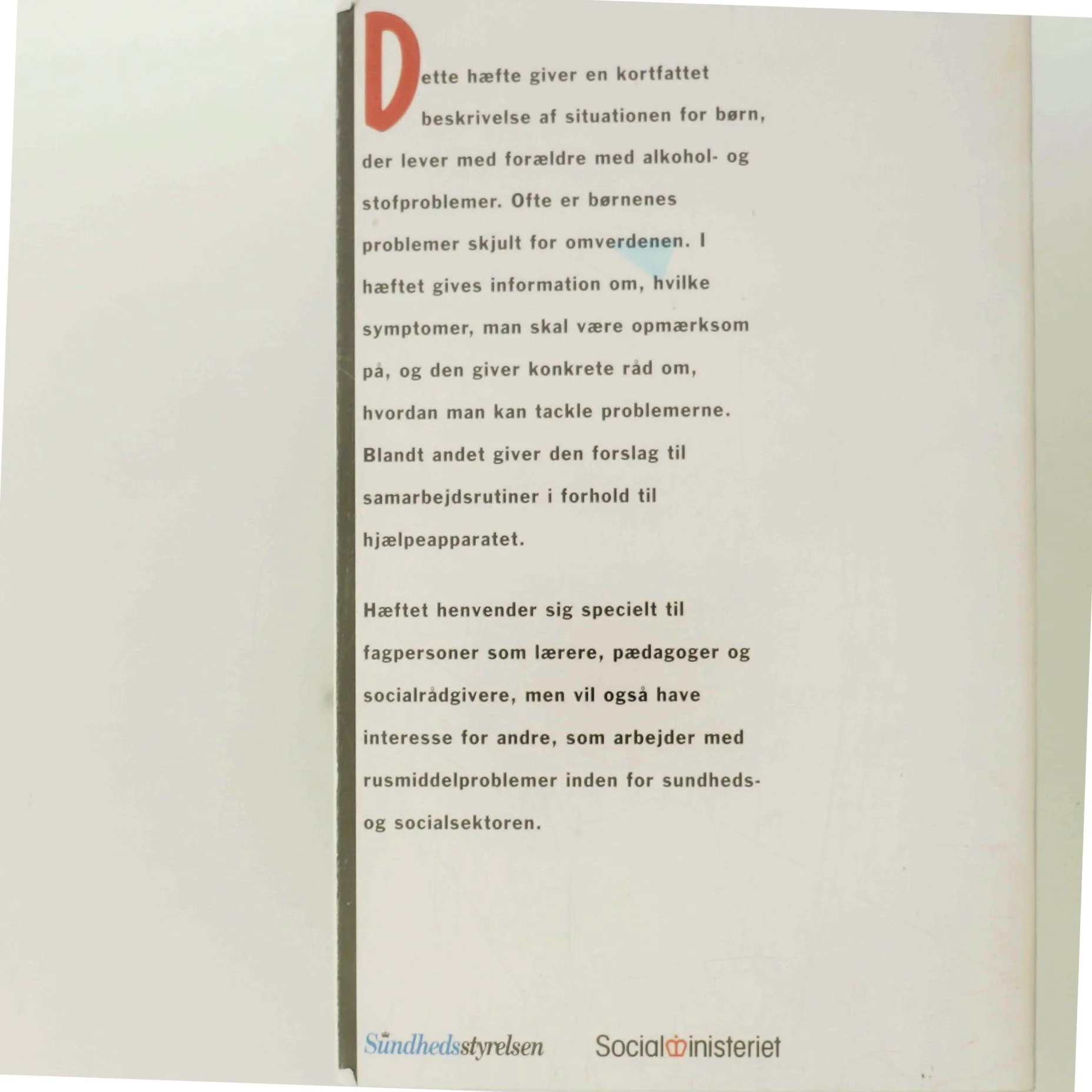 Børn i familier med alkohol- og stofproblemer (Bog)