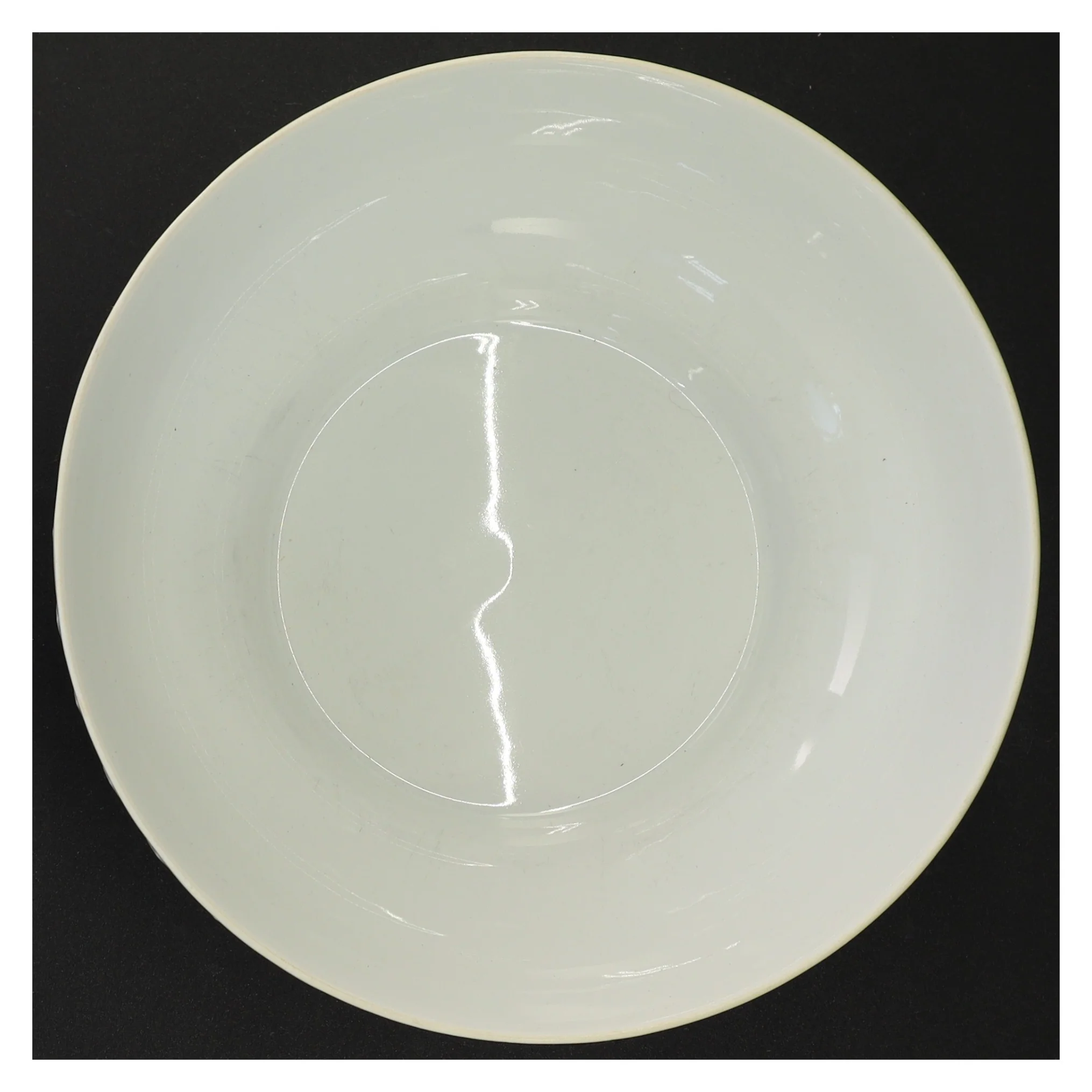 Tysk Hvid Porcelæn skål med Lancet Relief mønster(str. 20,5 x 9,5 cm)