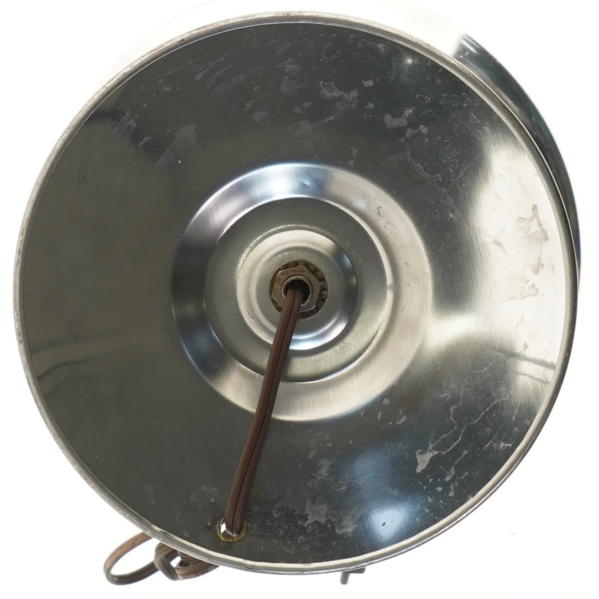 Art Deco Teaktræ Bordlampe med stålkonstruktion (str. 35 cm)