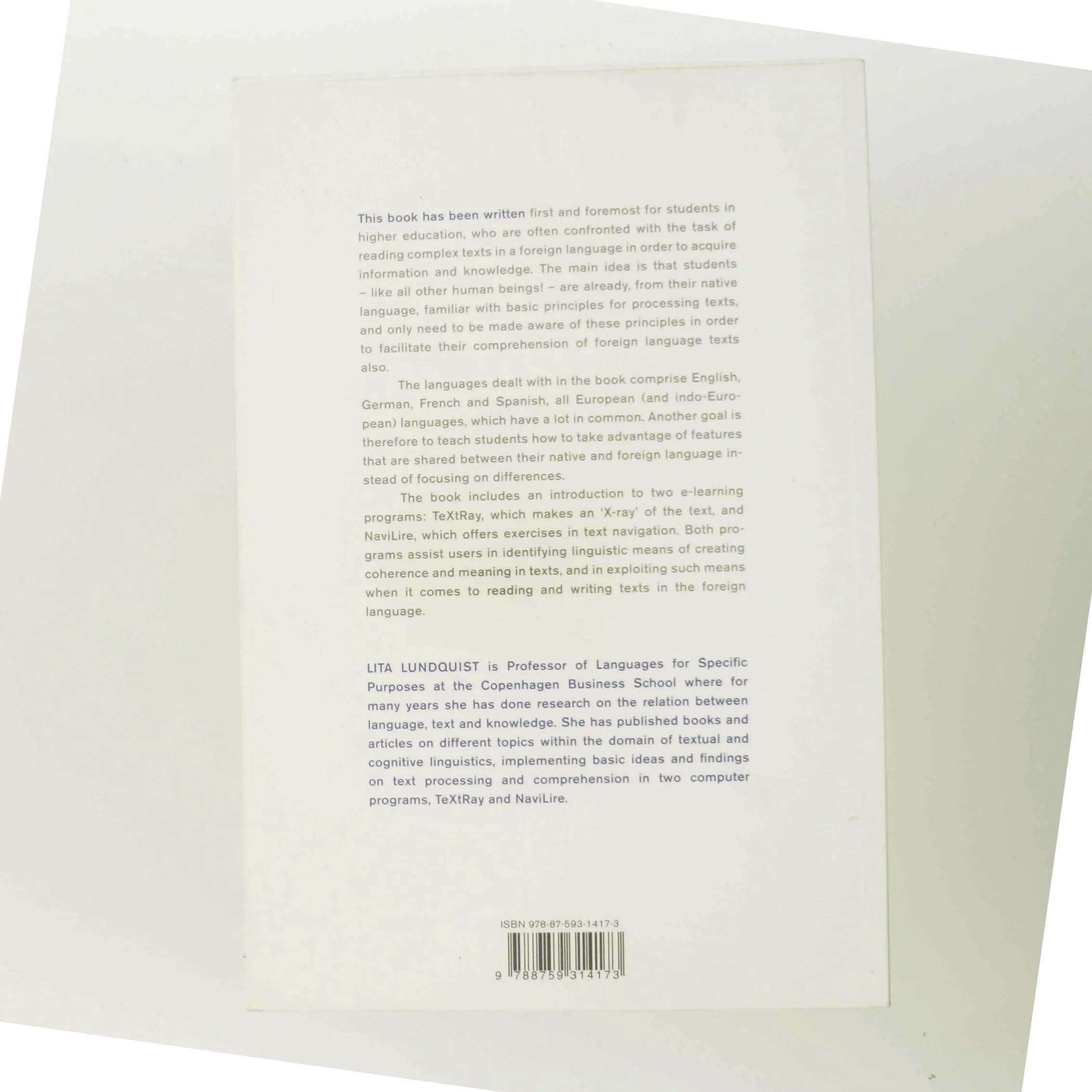 Navigating in foreign language texts af Lita Lundquist (Bog)