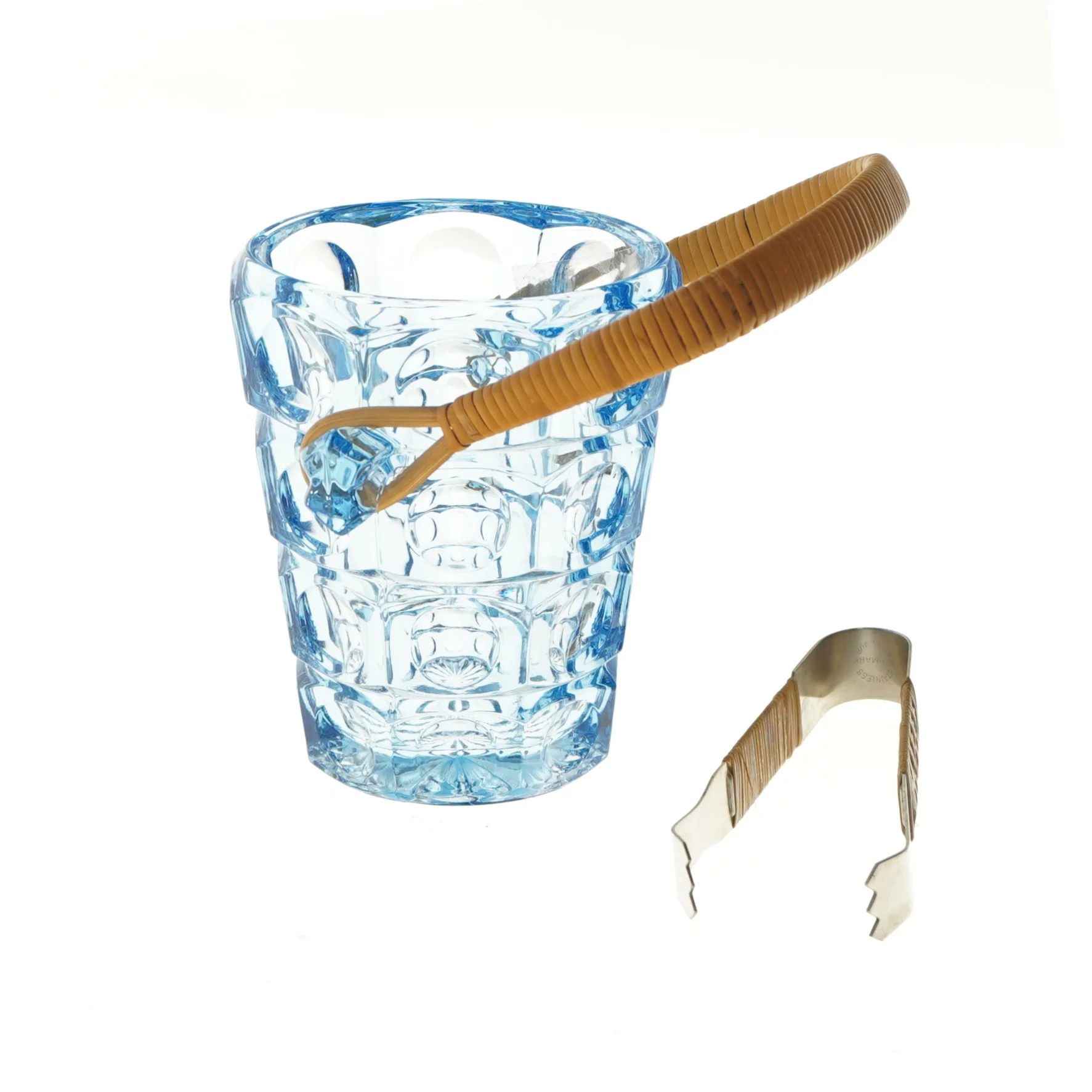 Holmegaard Is-spand med tang (str. Ø 12x15 cm)