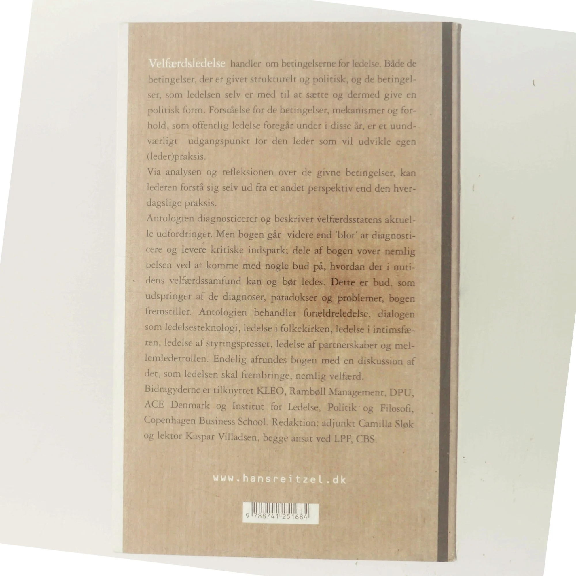 Velfærdsledelse : ledelse og styring i den selvstyrende velfærdsstat (Bog)