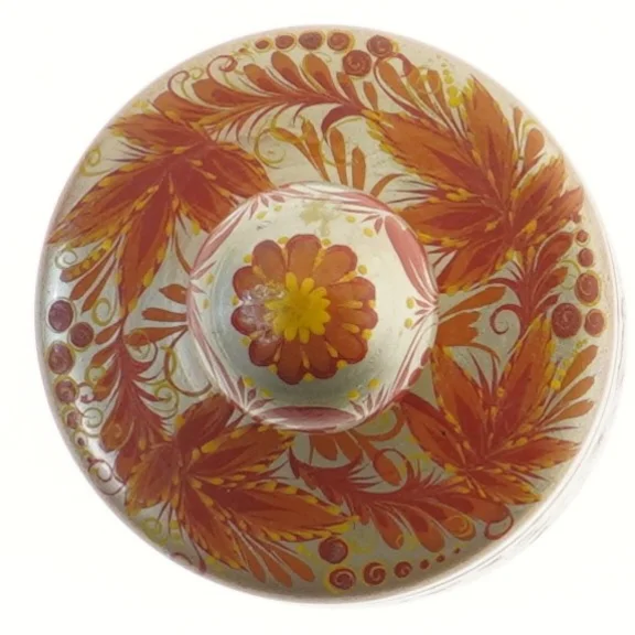 Dekorativ lågkrukke (str. Ø 10 cm længde 16,5 cm)