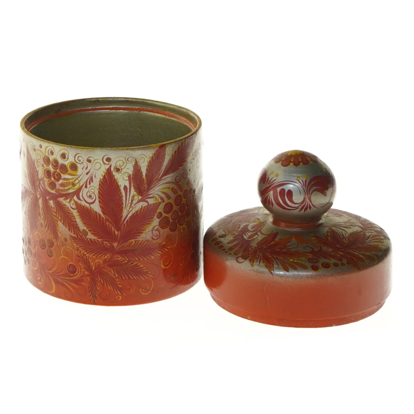 Dekorativ lågkrukke (str. Ø 10 cm længde 16,5 cm)