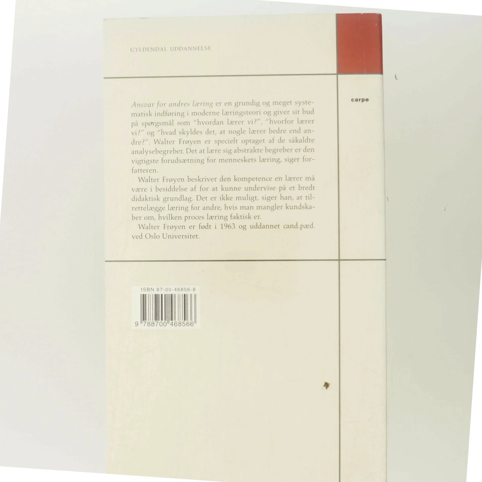 Ansvar for andres læring af Walter Frøyen (Bog)