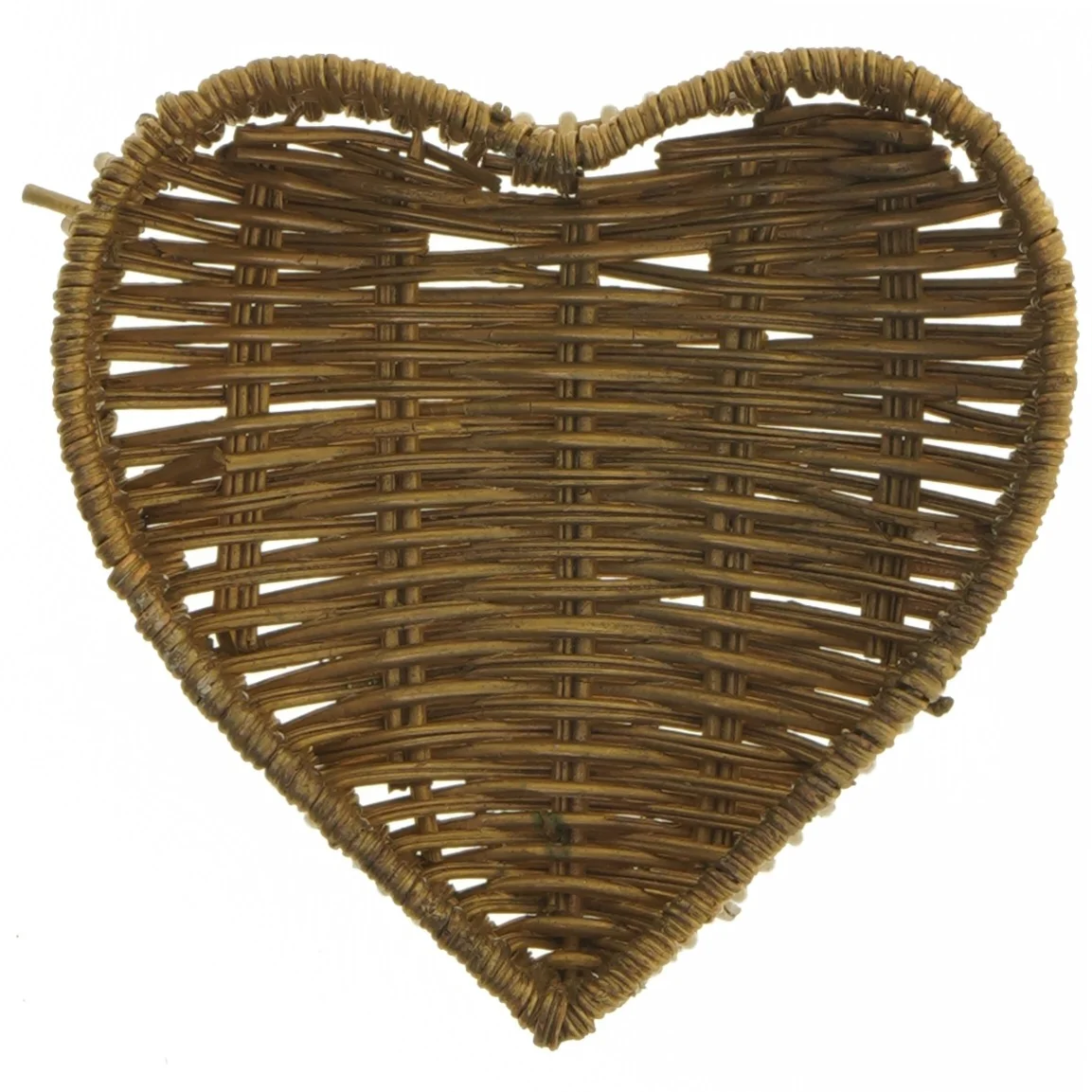 Flettet Guld hjerte kurv (str. 15,5 cm)