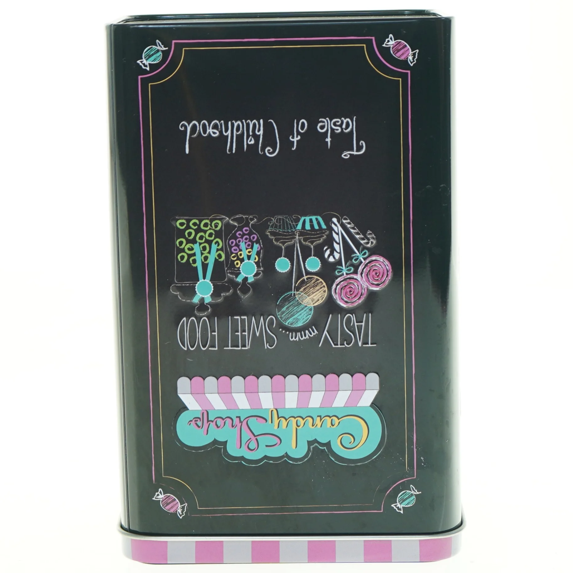 Metal dåse med Candy Shop design fra Honos (str. 20 x 10 x 13 cm)