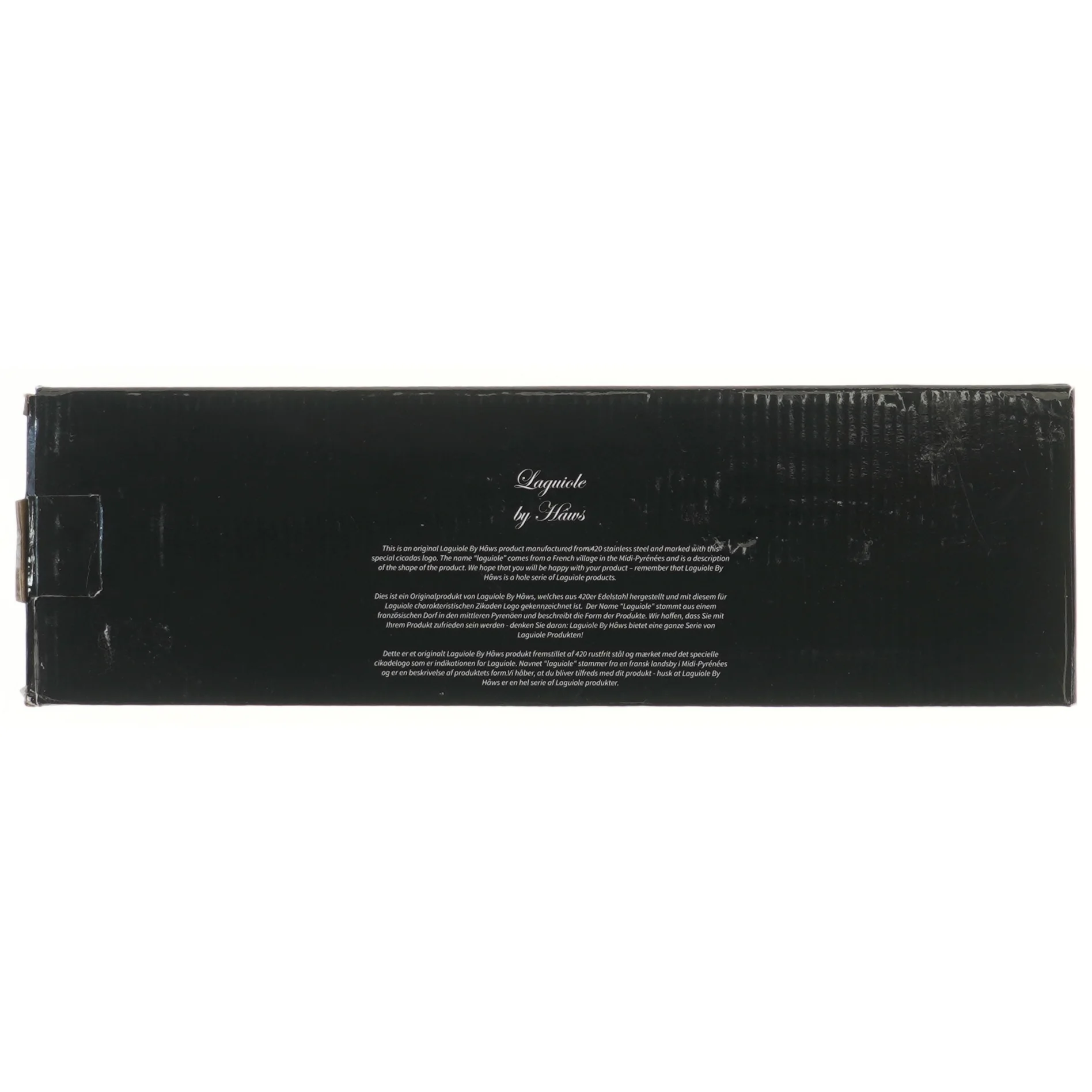 Laguiole trancherset med kniv og gaffel fra Laguiole (str. 33 cm)