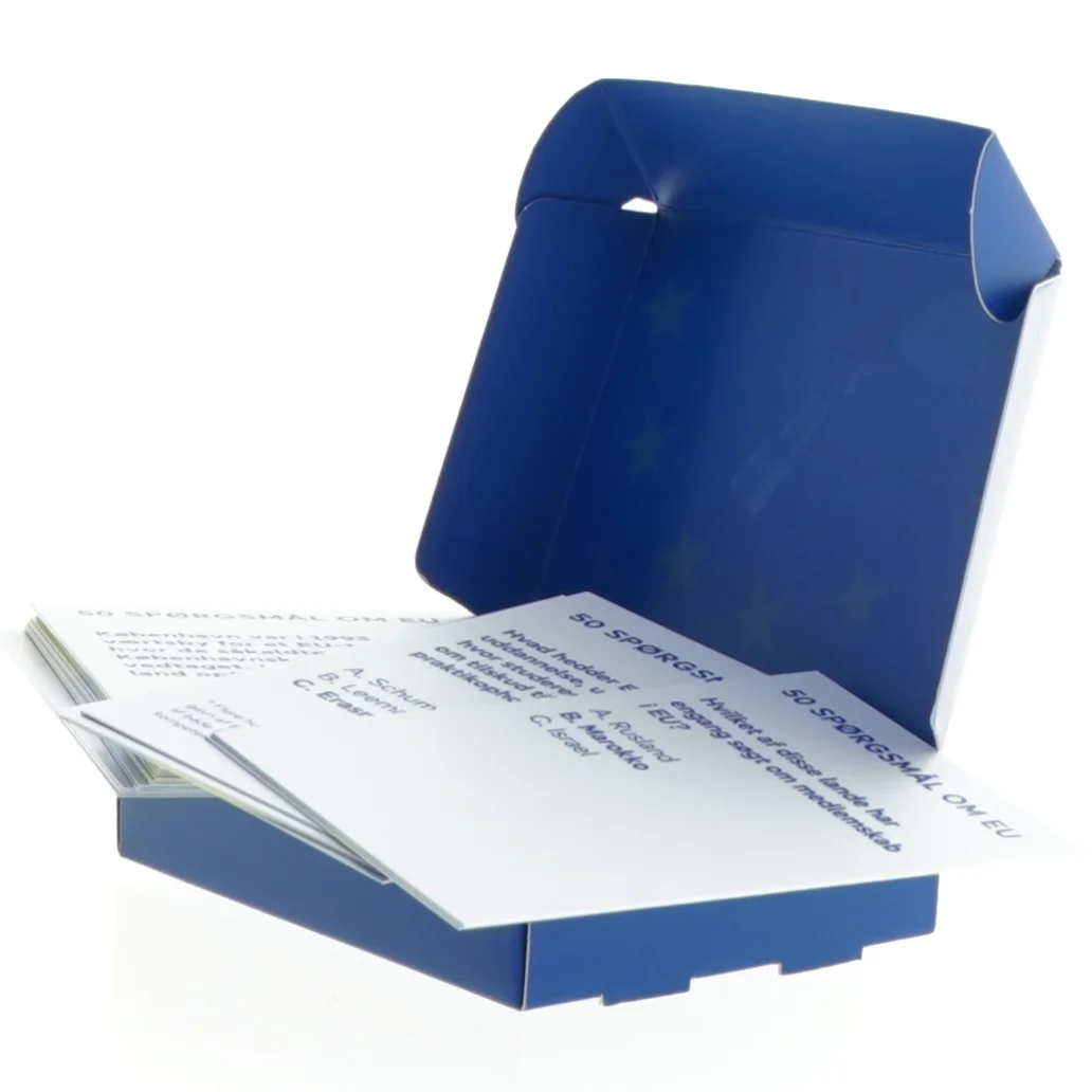 Quizkort om EU (str. 10 x 7 cm)