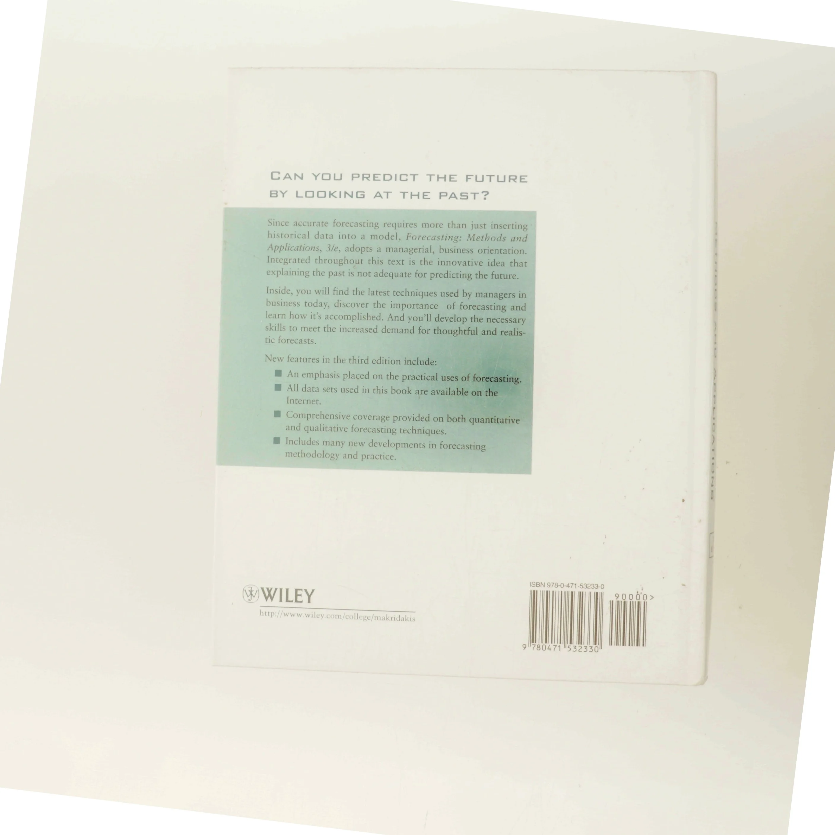 Forecasting : methods and applications (Bog)