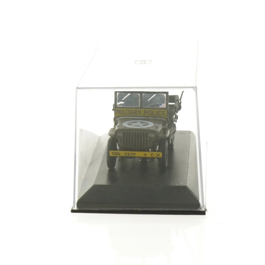 Militær Jeep Model Bil fra Pauls Model Art i ORIGINAL EMBALLAGE (str. 15 x 7 cm)