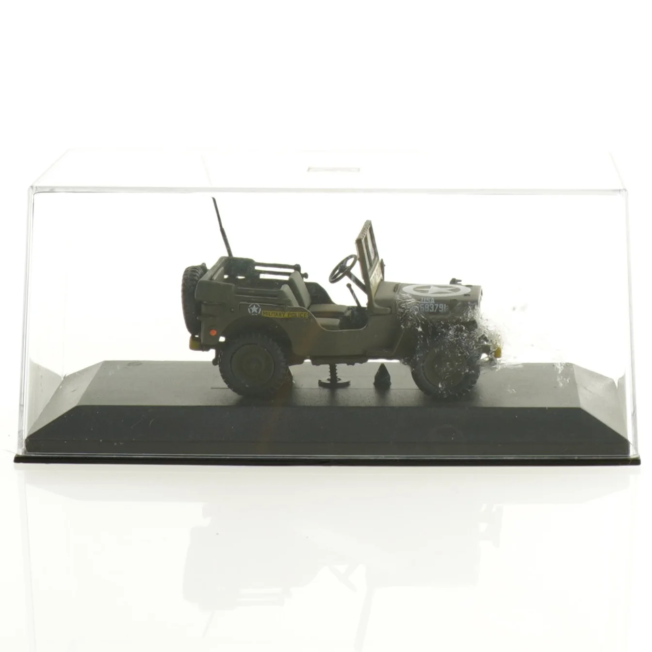 Militær Jeep Model Bil fra Pauls Model Art i ORIGINAL EMBALLAGE (str. 15 x 7 cm)
