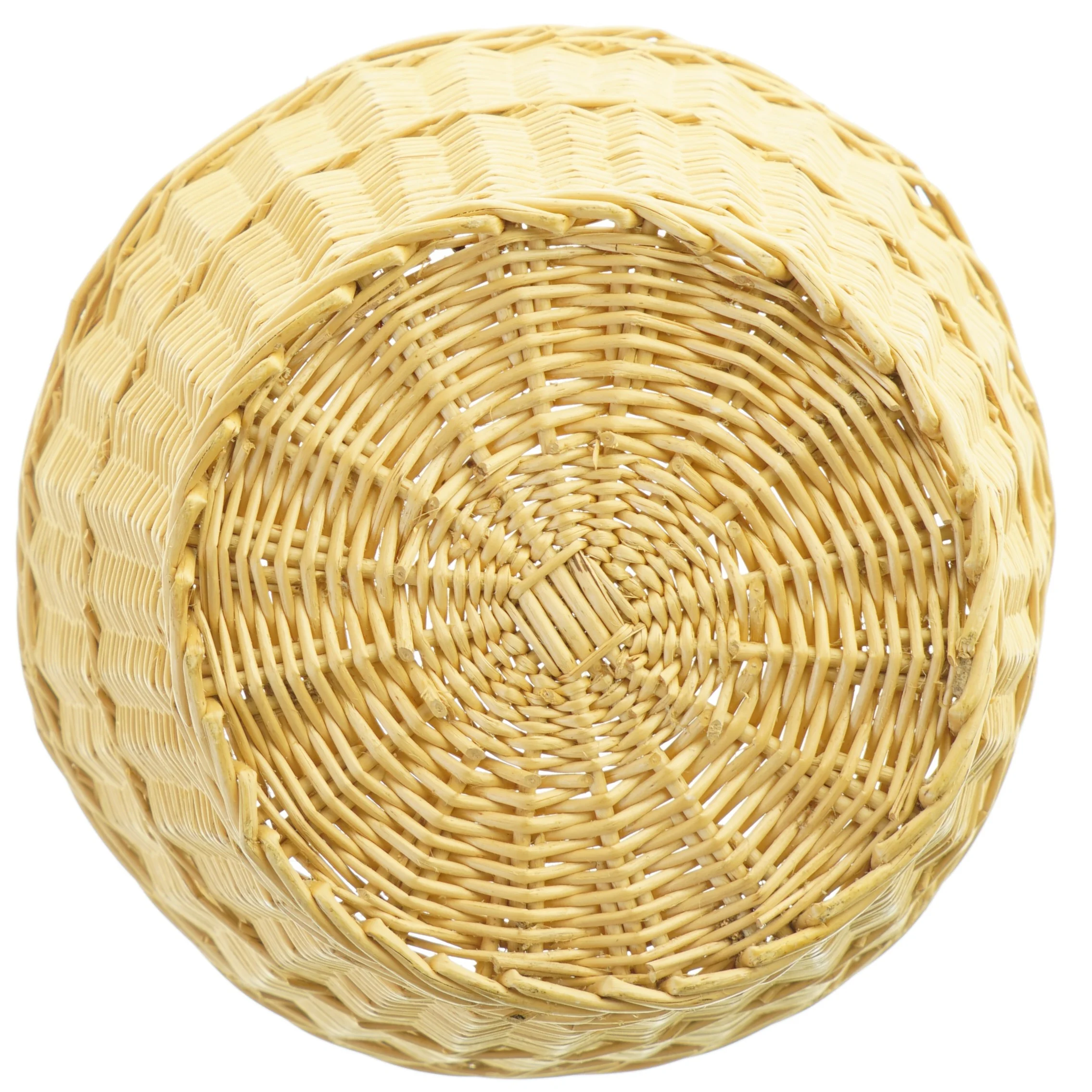 Flettet kurv (str. H. 25 cm. ø. 31 cm)
