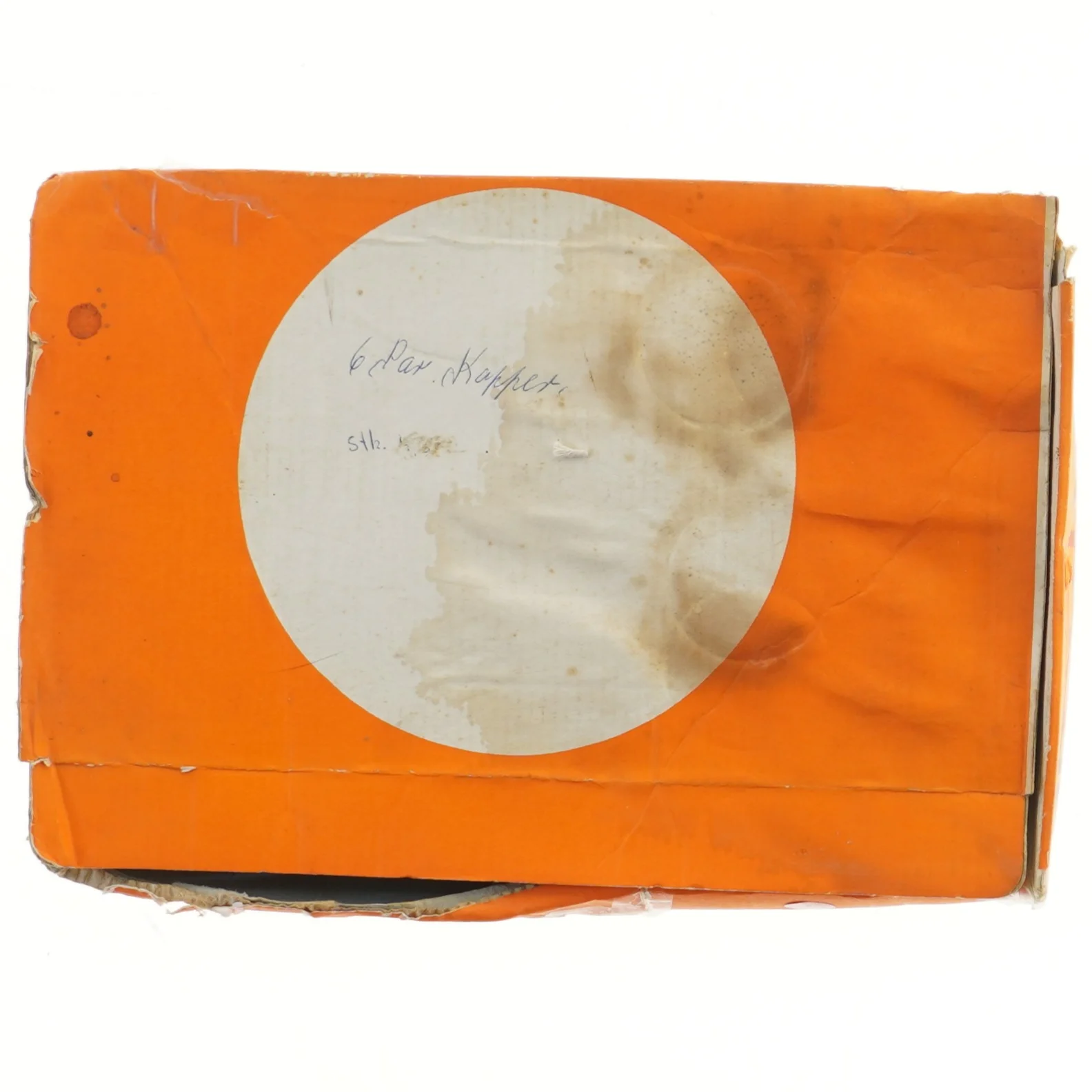 Sæt med røde kaffekopper og underkopper fra Arcoroc (str. 6 styk, ø 14 og 8,5 cm)