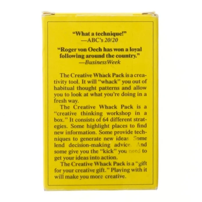 Creative Whack Pack kortspil fra Roger von Oech (str. 12x8 cm)