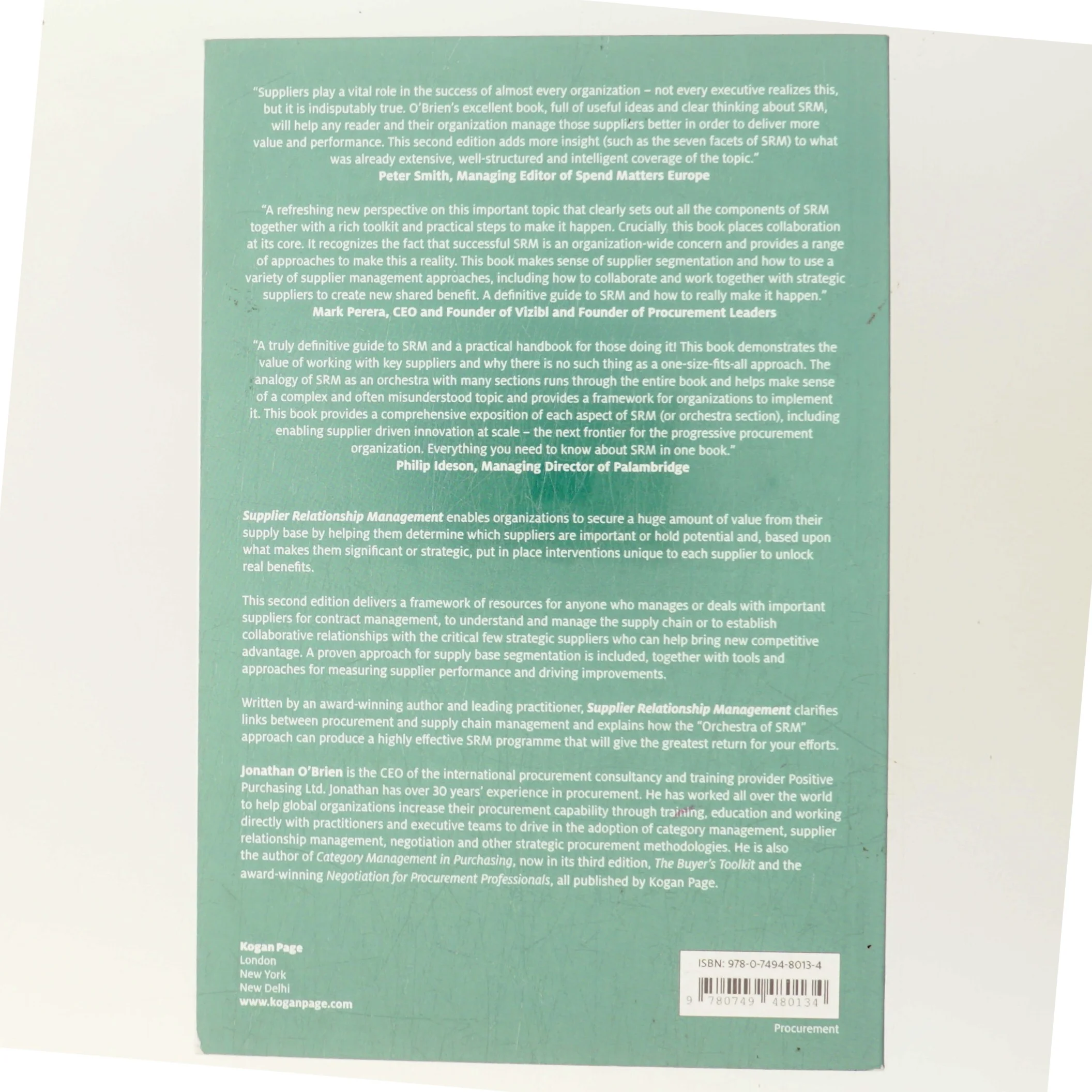 Supplier Relationship Management af Jonathan O'Brien (Bog)