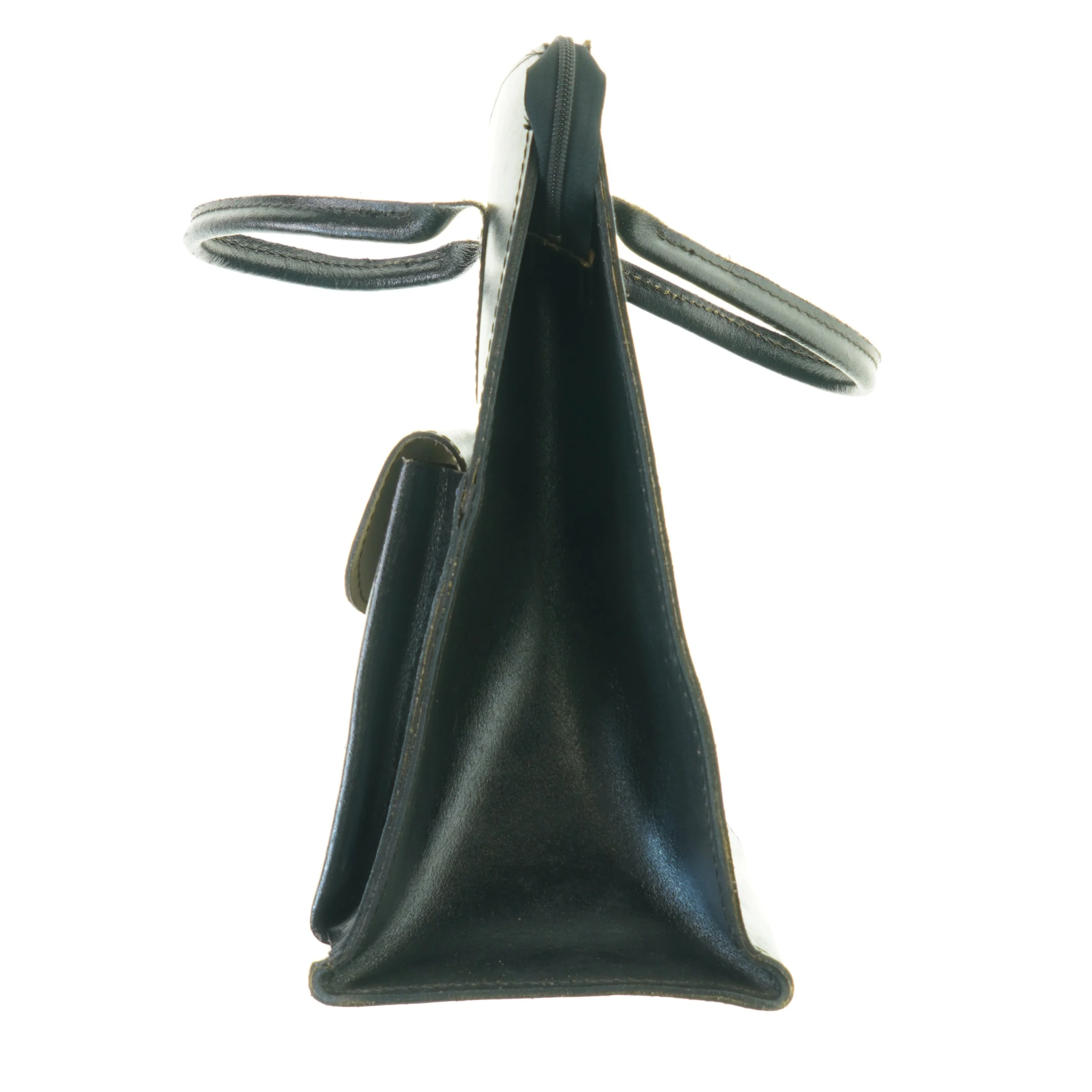 Vintage Retro Kernelæder Shopper Taske(str. 38 x 20 x 32 cm)