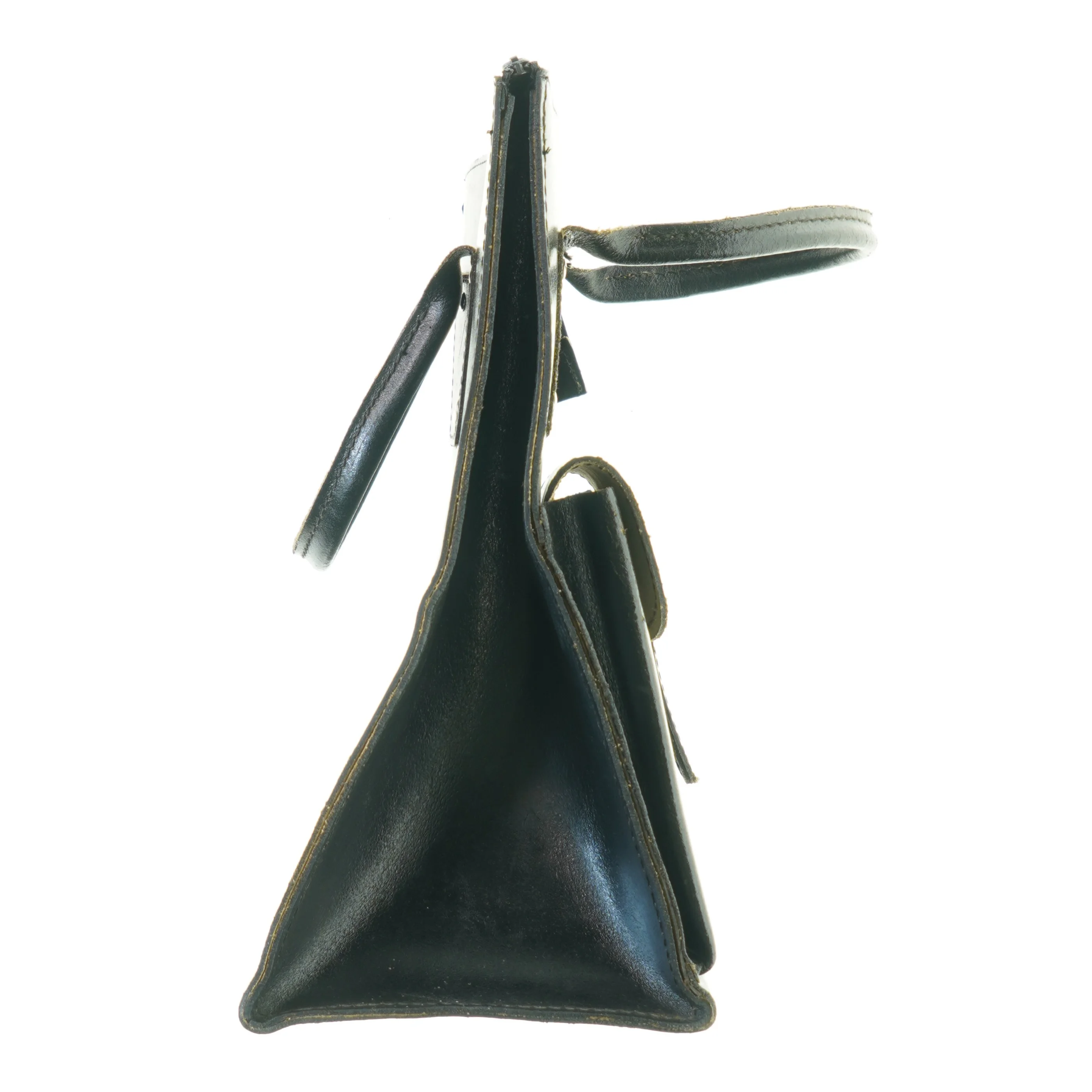 Vintage Retro Kernelæder Shopper Taske(str. 38 x 20 x 32 cm)