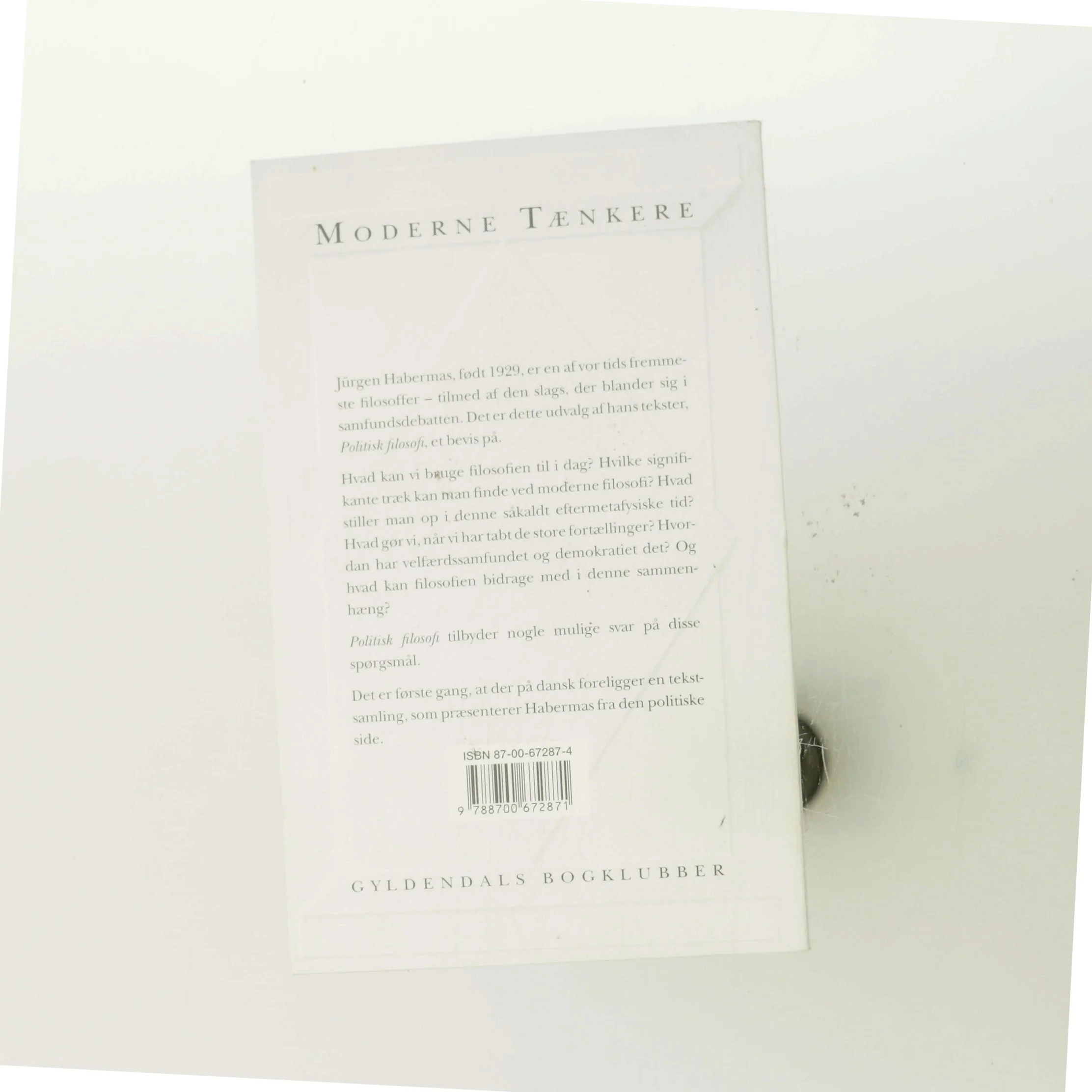 Politisk filosofi : udvalgte tekster af Jürgen Habermas (Bog)