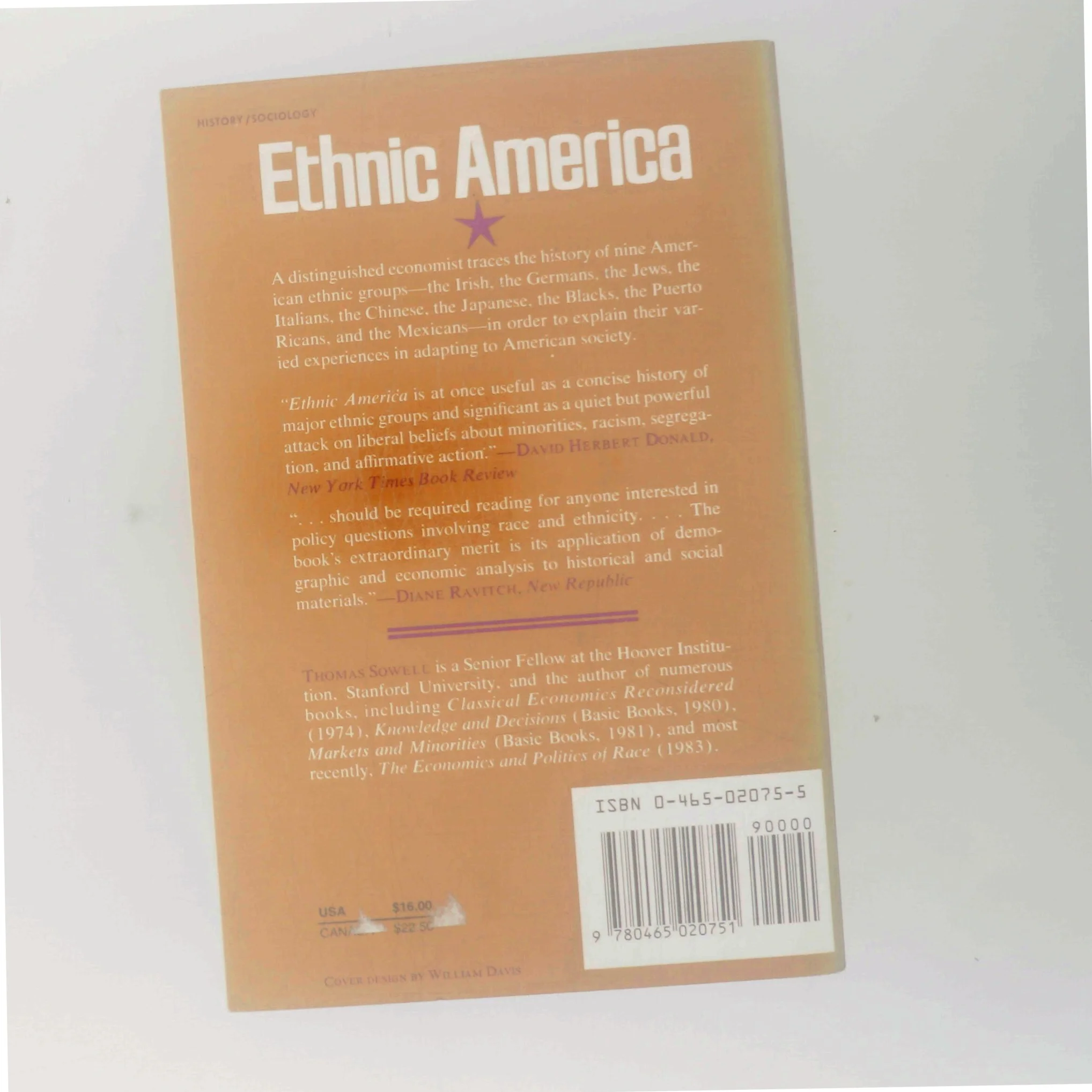 Ethnic America af Thomas Sowell (Bog)