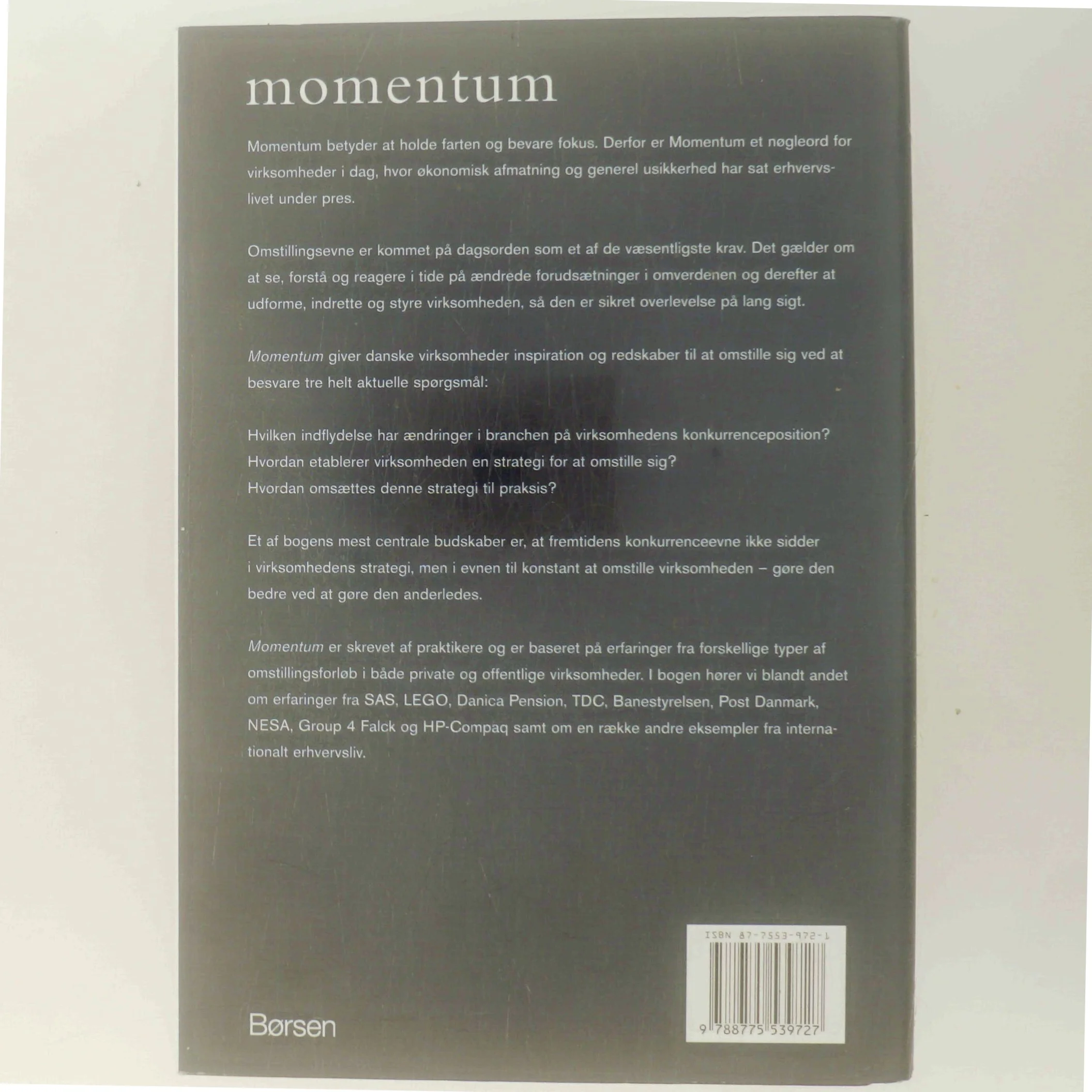 Momentum : om branchers udvikling og virksomheders omstillingsevne (Bog)