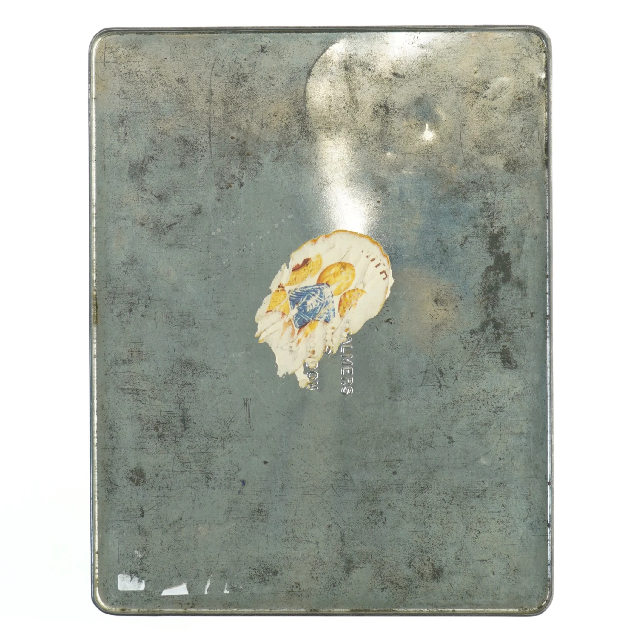 Vintage Rektangulær dåse med motiv (str. 27 x. 21 cm)