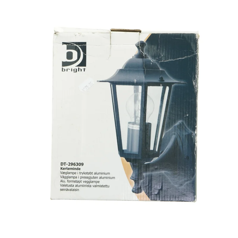 Udendørslampe i støbt aluminium fra Bright (str. 28 x 16 cm)