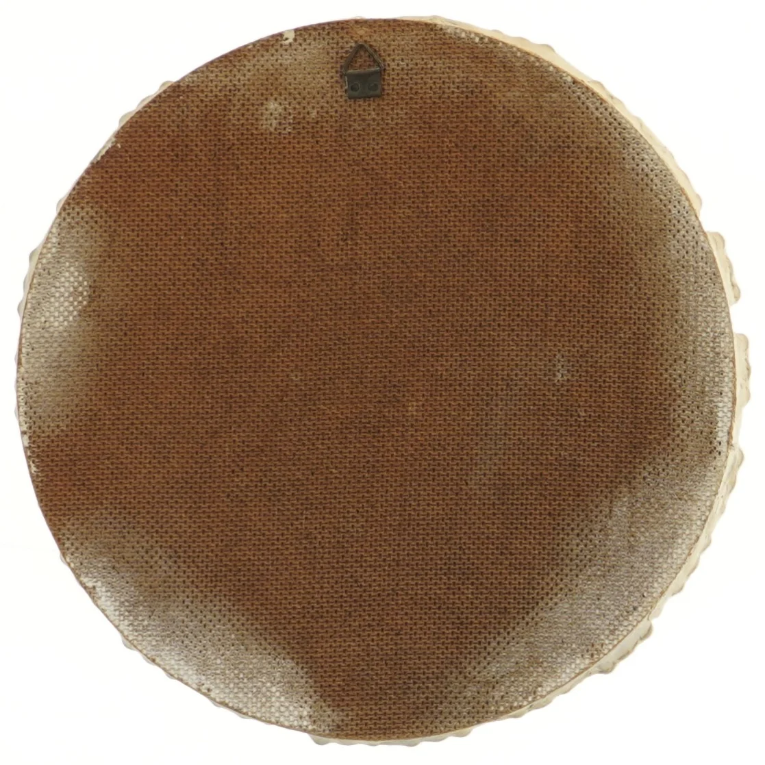 Rund dekorativt spejl med  keramik mosaikramme (str. Ø 22 cm)