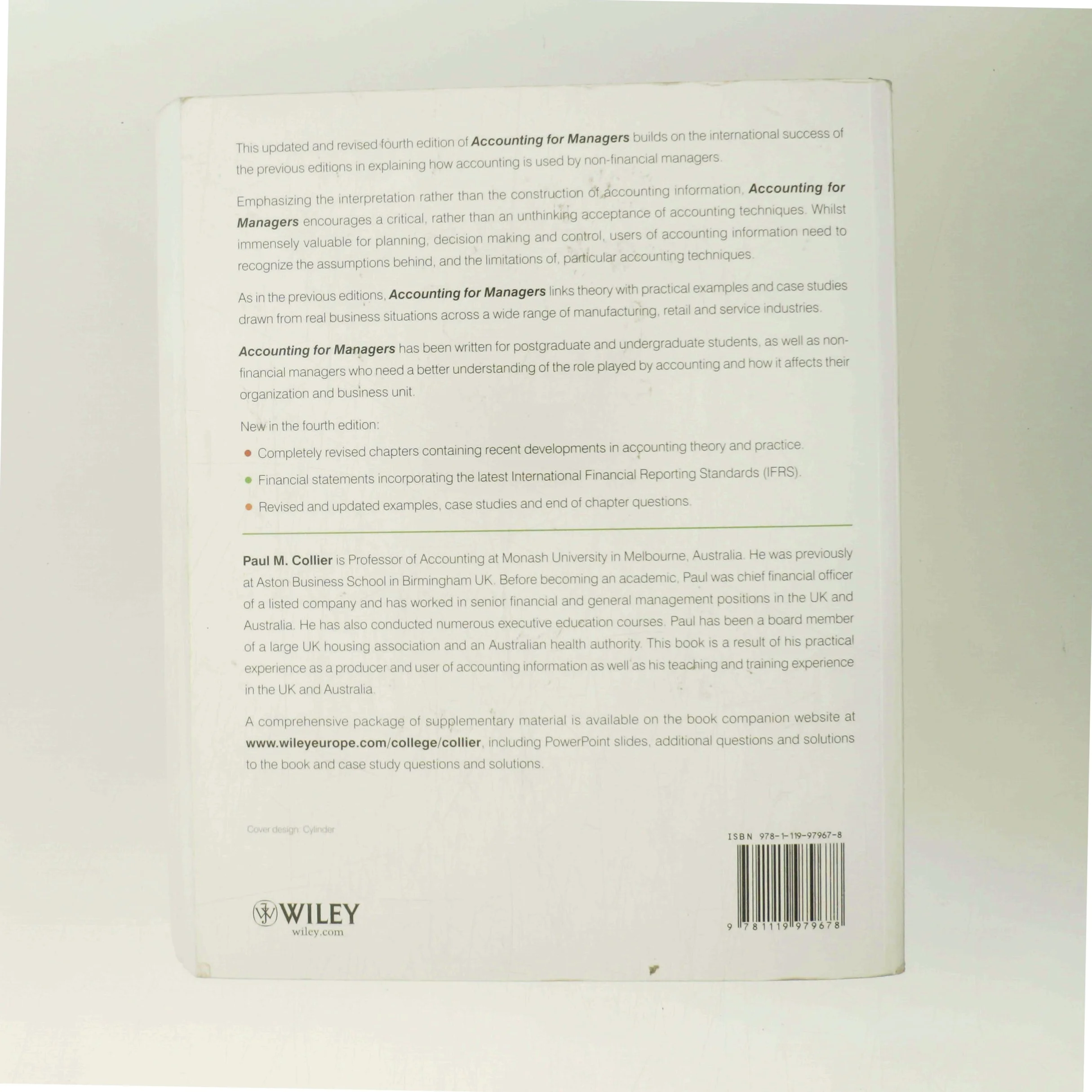 Accounting for managers : interpreting accounting information for decision making af Paul M. Collier (Bog)