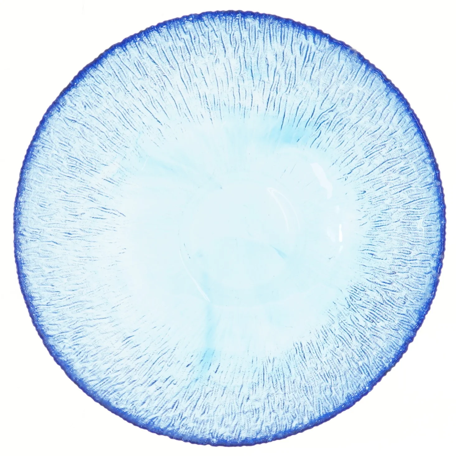 Blå glasskål, Ø 27 cm (str. Ø 27 cm)