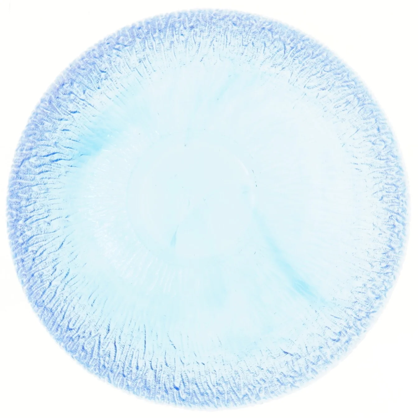 Blå glasskål, Ø 27 cm (str. Ø 27 cm)