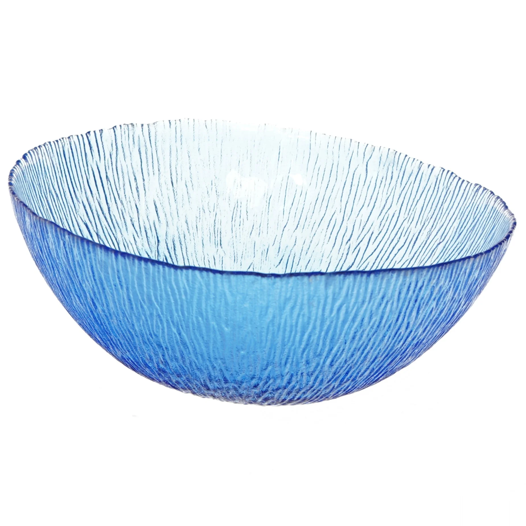 Blå glasskål, Ø 27 cm (str. Ø 27 cm)