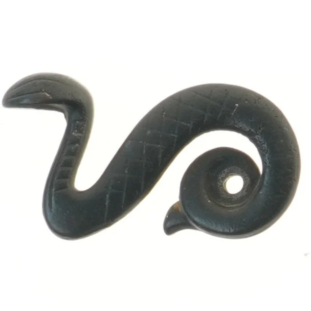 Sort dekoration i form af en slynget figur (str. 13x7 cm)