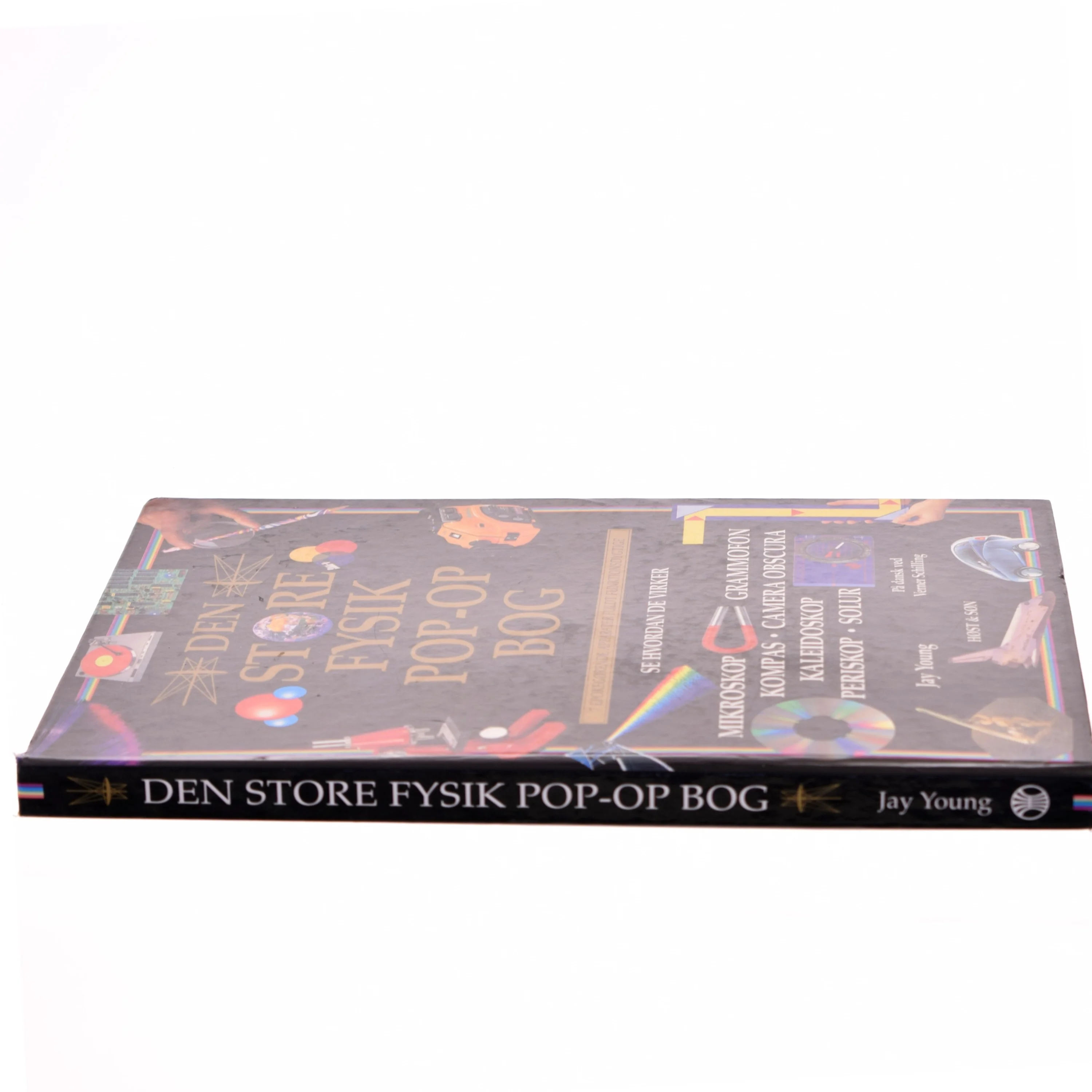 Den store fysik pop-op bog : 7 epokegørende apparater fuldt funktionsdygtige : se hvordan de virker : mikroskop, grammofon, kompas, camera obscura, kaleidoskop, periskop, solur af Jay Young (Bog)
