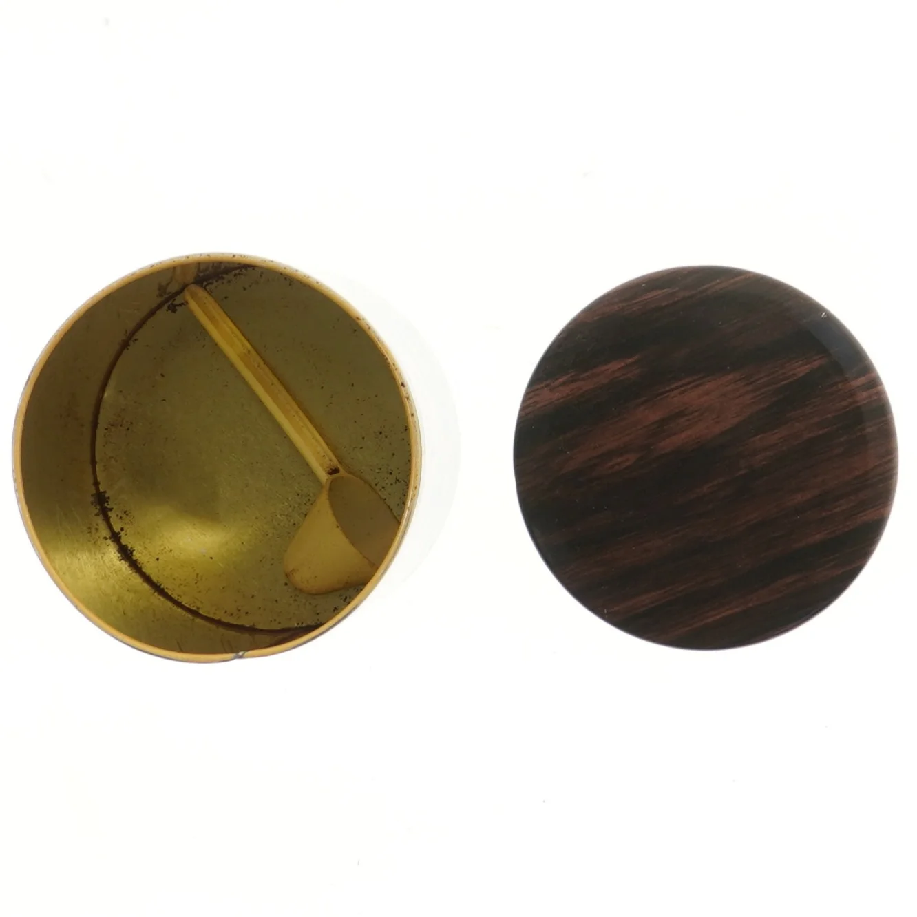 Rund kaffedåse med låg (str. Ø 11,5 cm længde 15 cm)