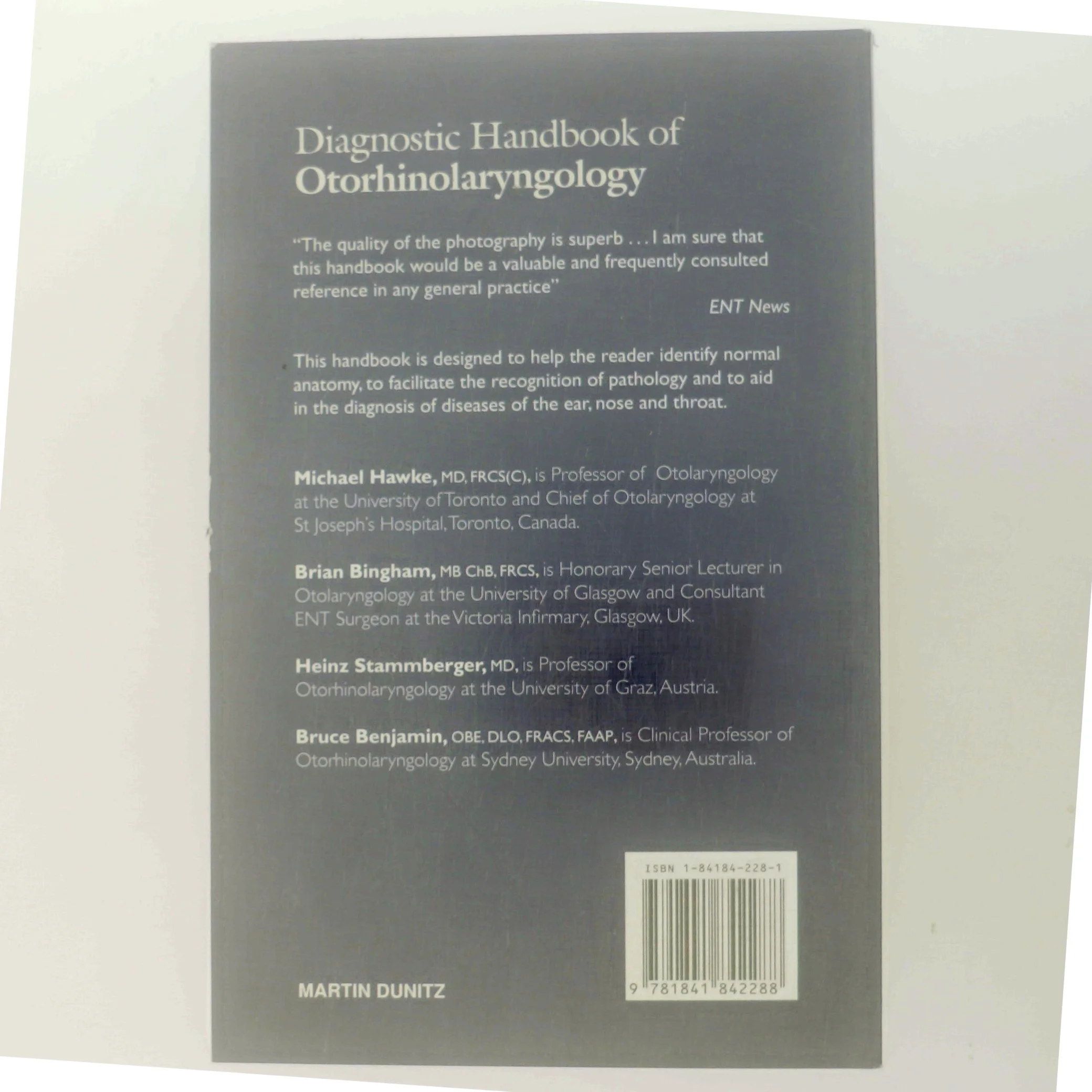 Diagnostic Handbook of Otorhinolaryngology (Bog)