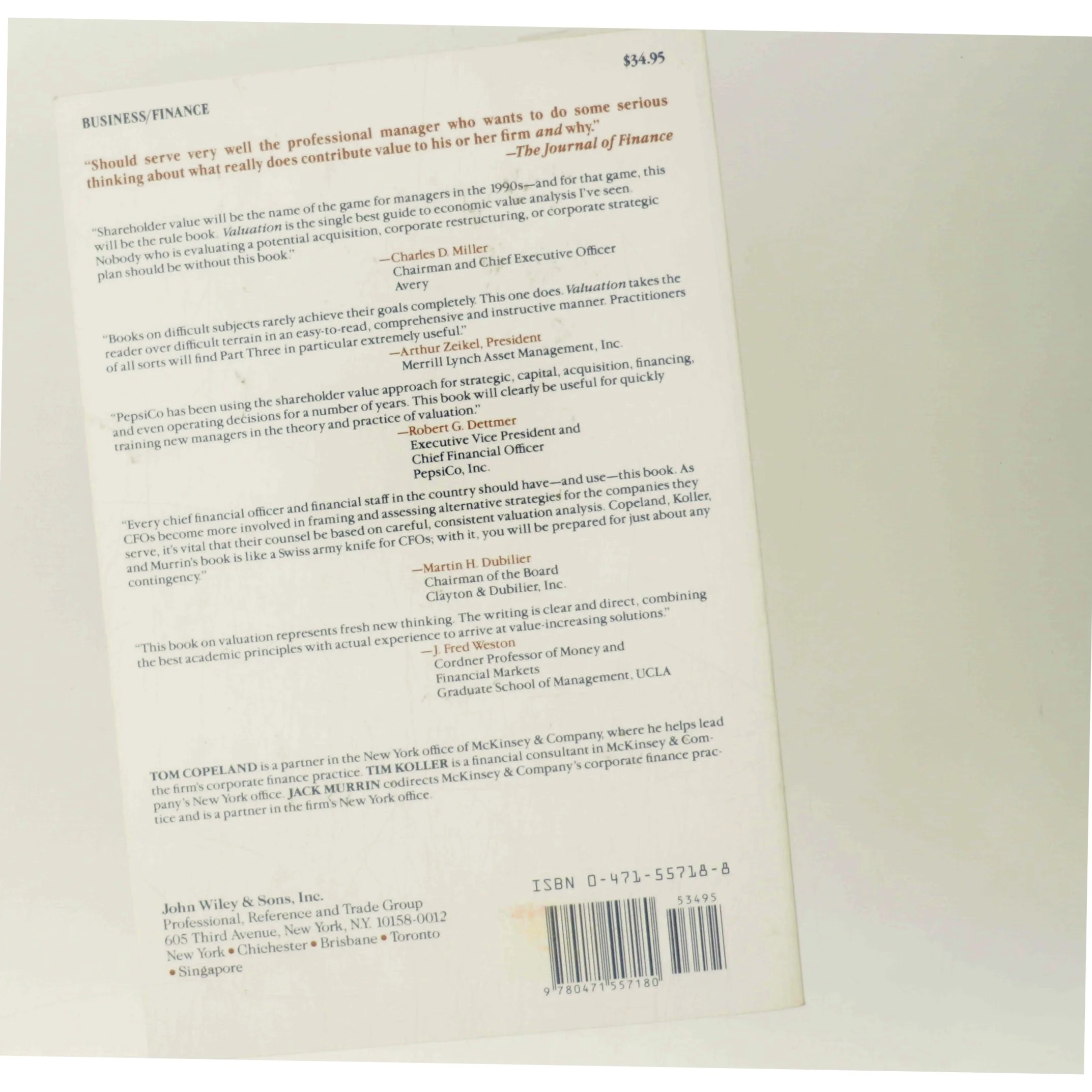 Valuation: Measuring and Managing the Value of Companies (Bog)