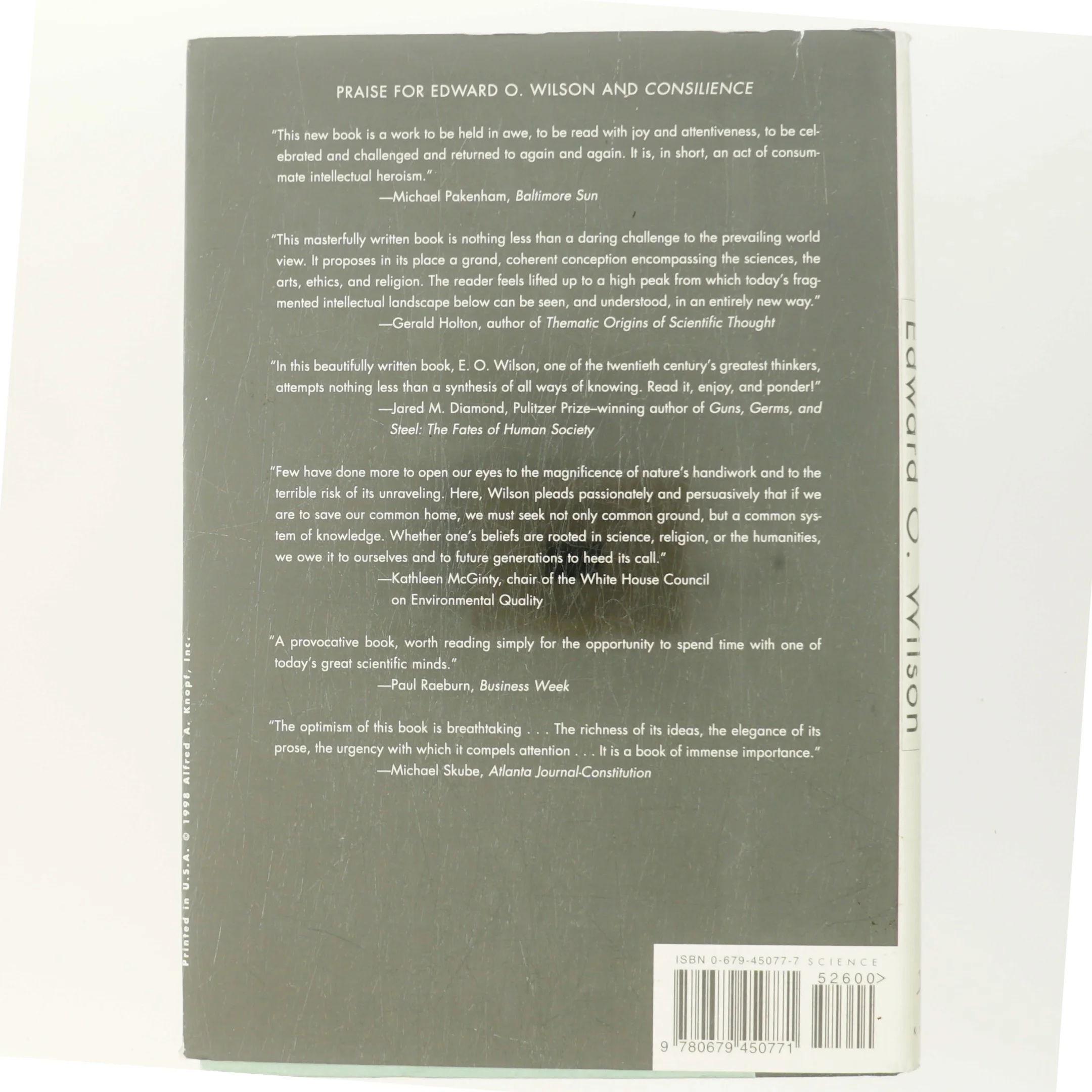 Consilience : the unity of knowledge af Edward O. Wilson (Bog)