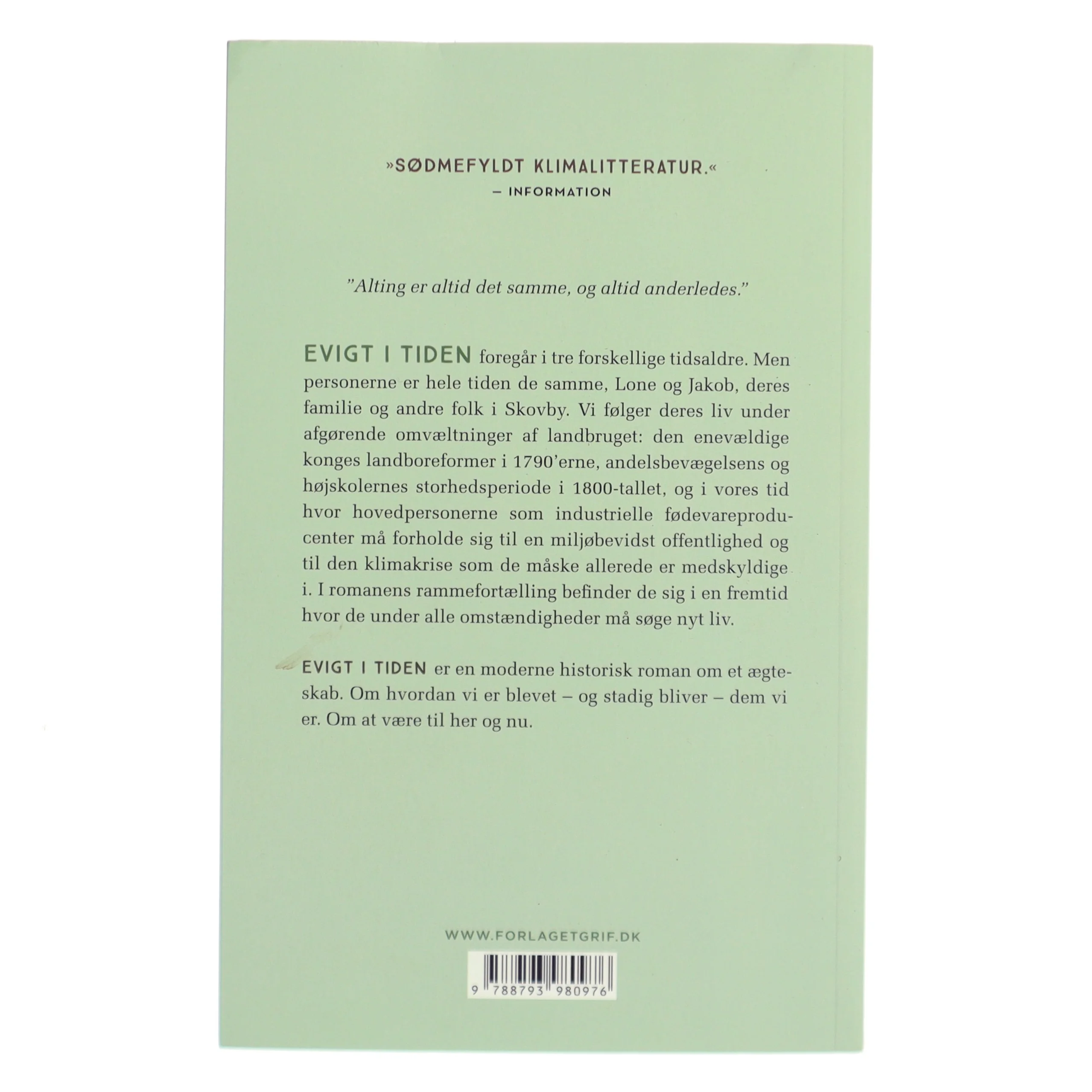 Evigt i tiden : roman (Læseklubpose) af Jens Smærup Sørensen (Bog)