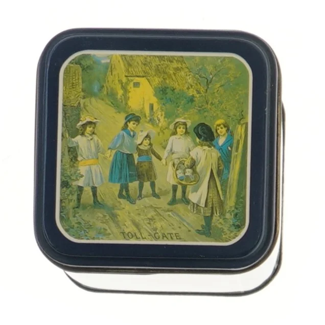 Vintage metal opbevaringsdåse fra Nestlé (str. 12x9x9 cm)