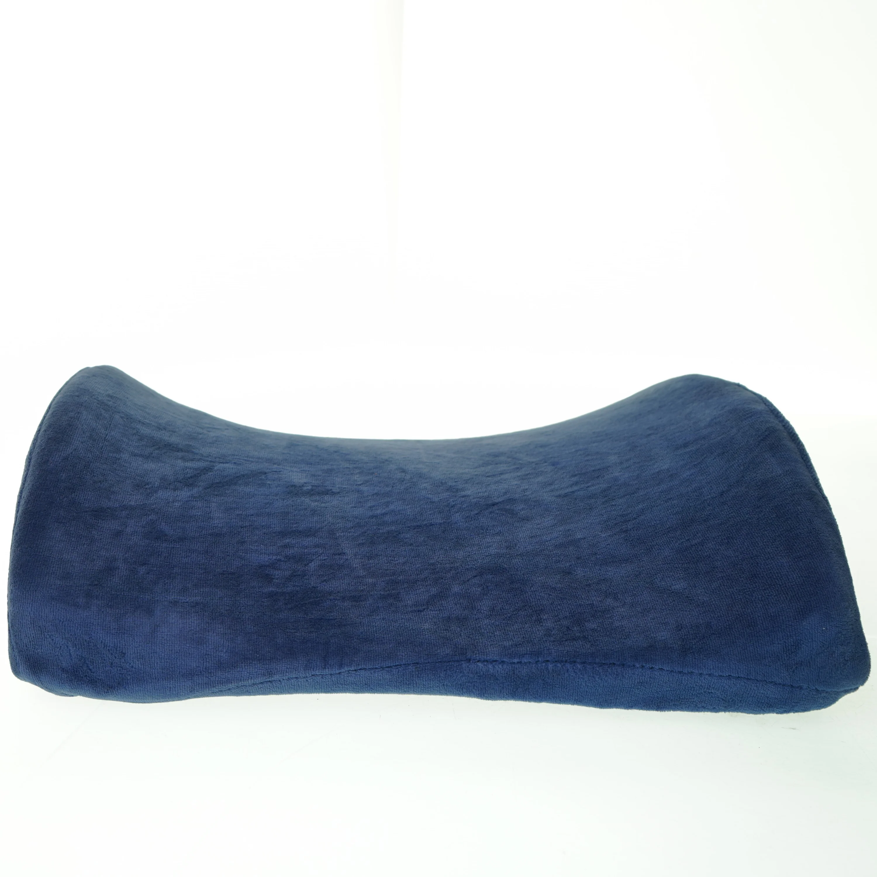 Ergonomisk formet Lænde Pude med aftageligt vaskbart velour betræk og sele til fastholdelse (str. 36 x 32 x 11 cm)