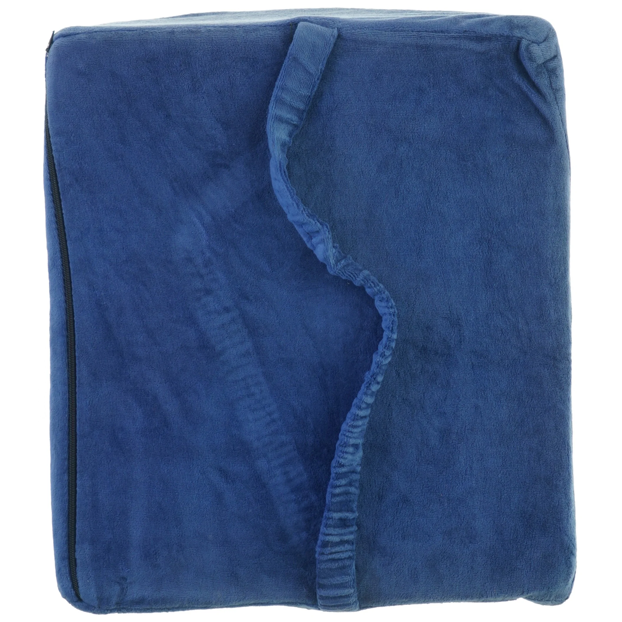 Ergonomisk formet Lænde Pude med aftageligt vaskbart velour betræk og sele til fastholdelse (str. 36 x 32 x 11 cm)