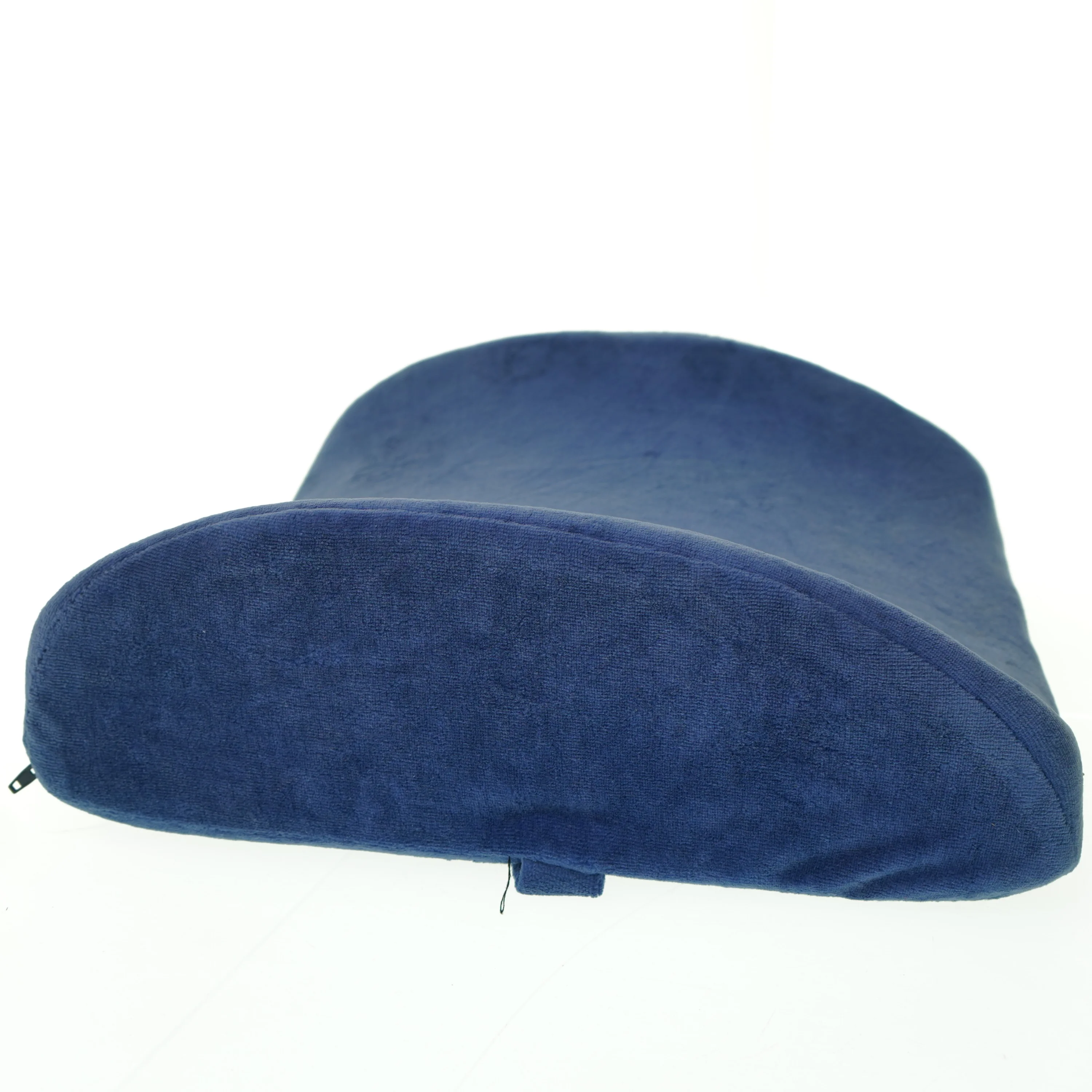 Ergonomisk formet Lænde Pude med aftageligt vaskbart velour betræk og sele til fastholdelse (str. 36 x 32 x 11 cm)