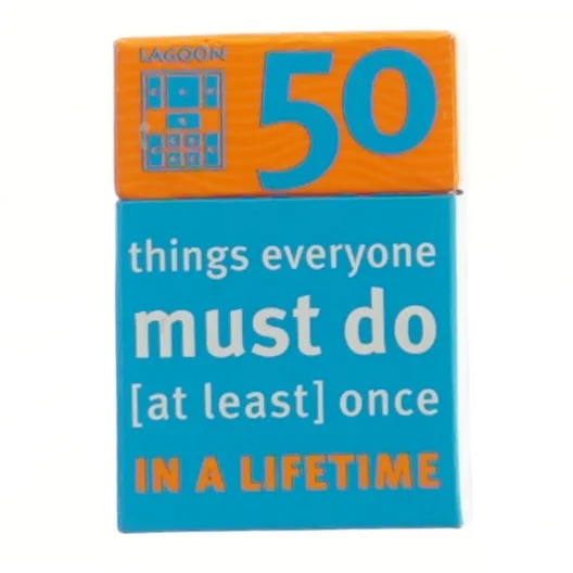 Kortspil: 50 ting alle skal gøre fra Lagoon (str. 9,5x6,5 cm)