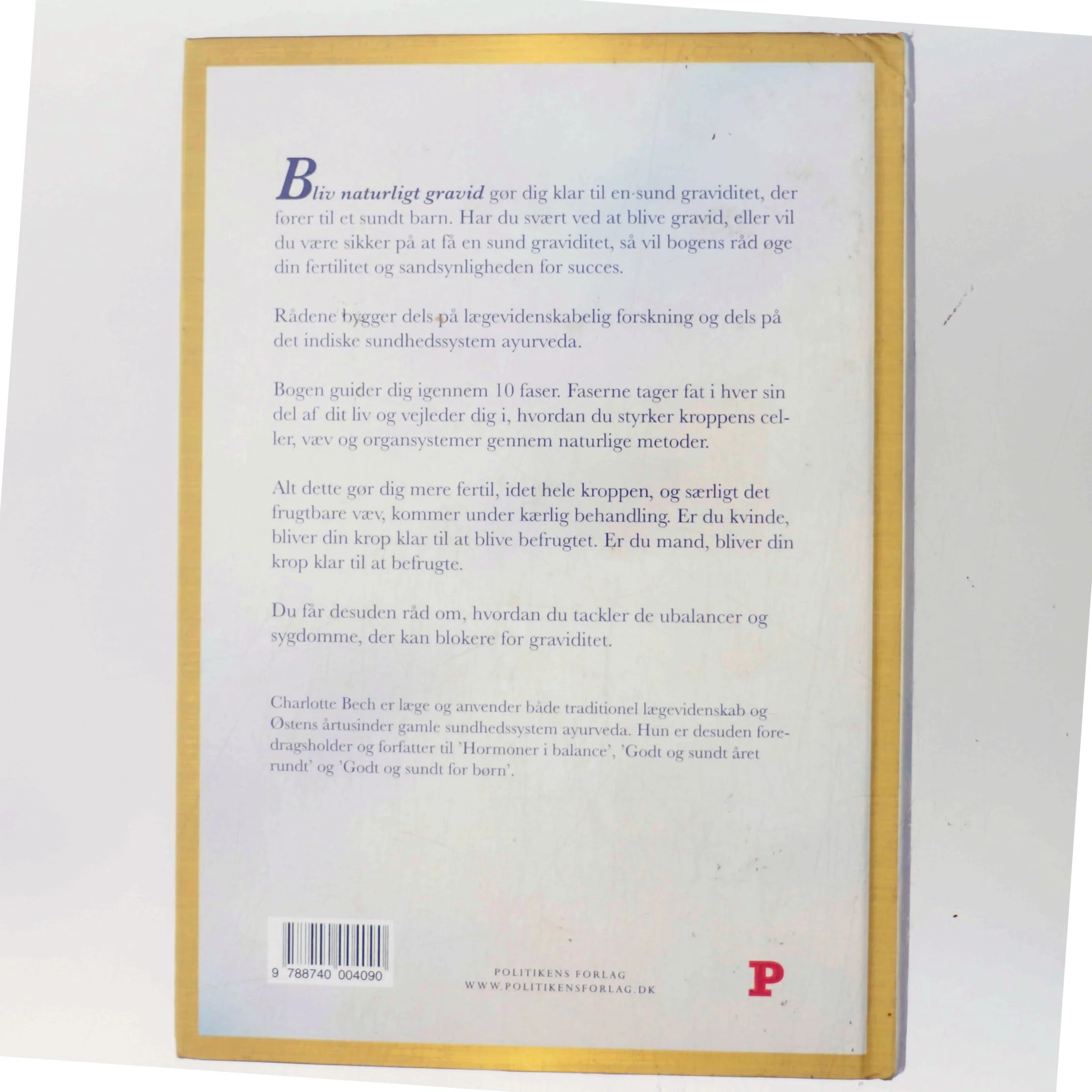 Bliv naturligt gravid af Charlotte Bech (Bog)