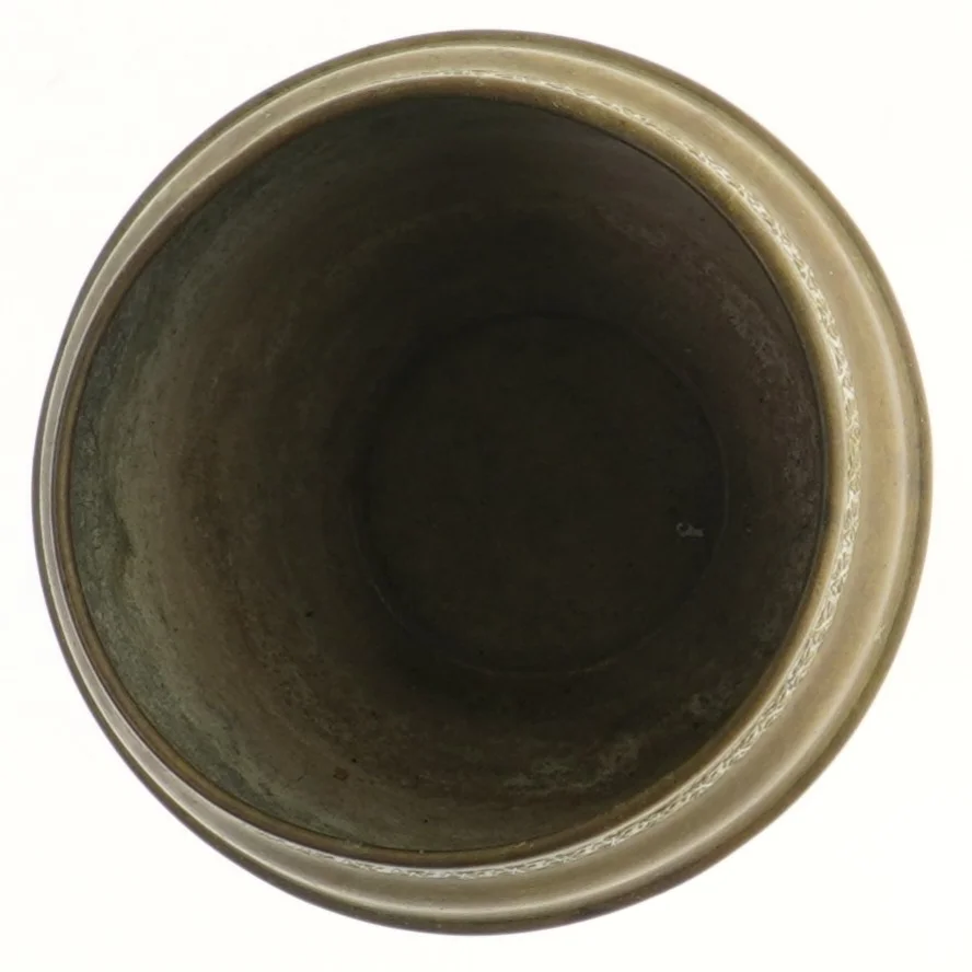 Dekorativ messing vase (str. Ø 12x13 cm)