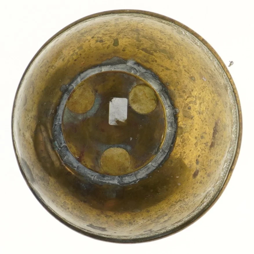 Dekorativ messing vase (str. Ø 12x13 cm)